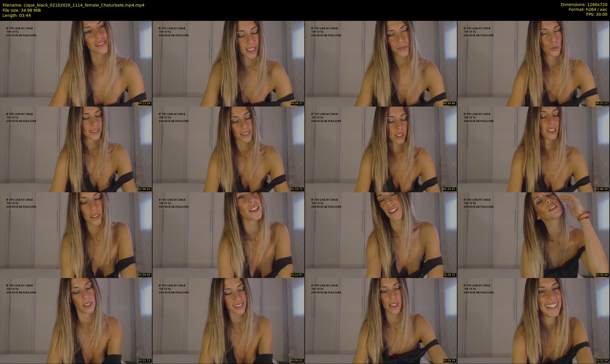 cique_black — 4 minute Chaturbate female cam show recording, 720p, Oct 2, 2020