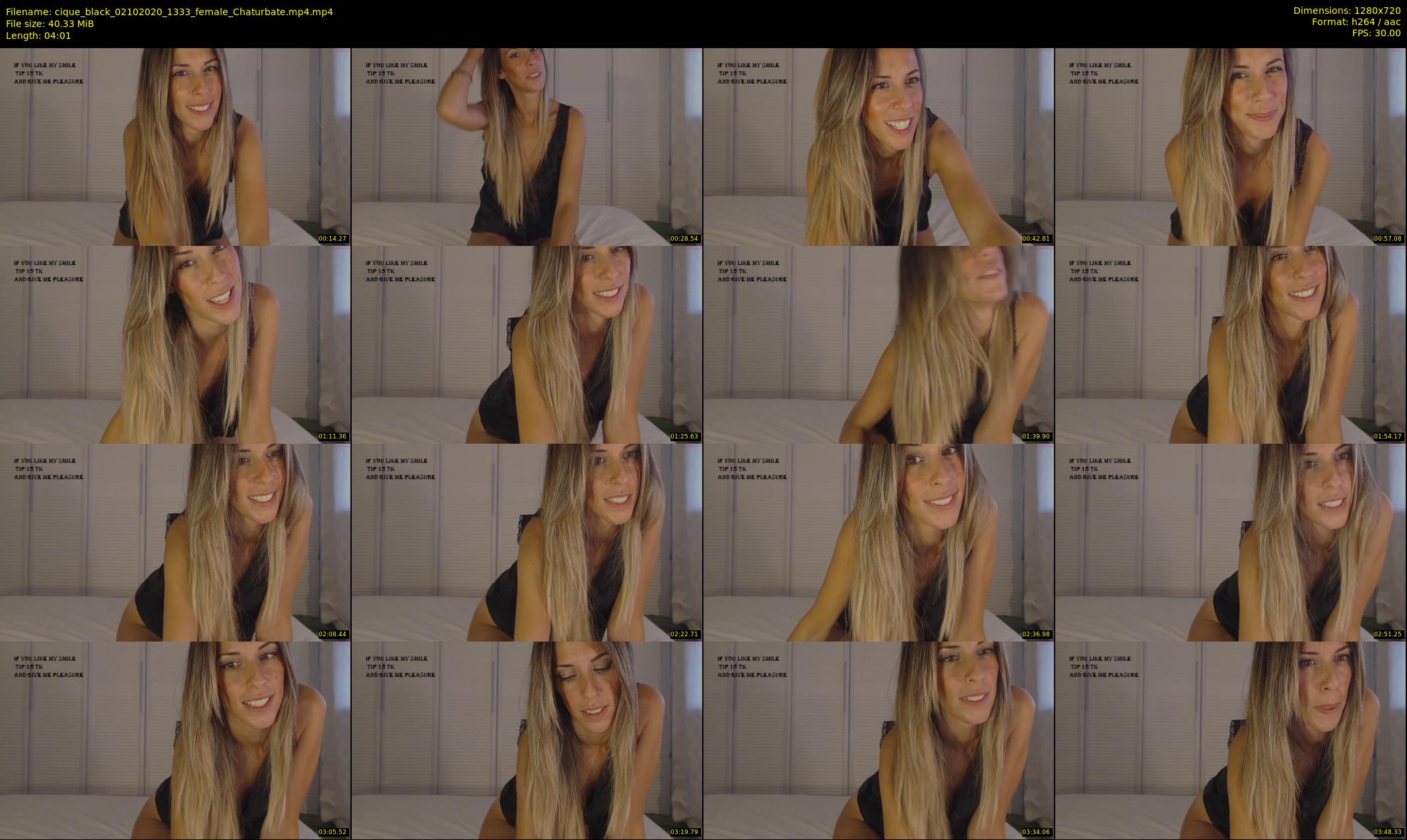 cique_black — 5 minute Chaturbate female cam show recording, 720p, Oct 2, 2020
