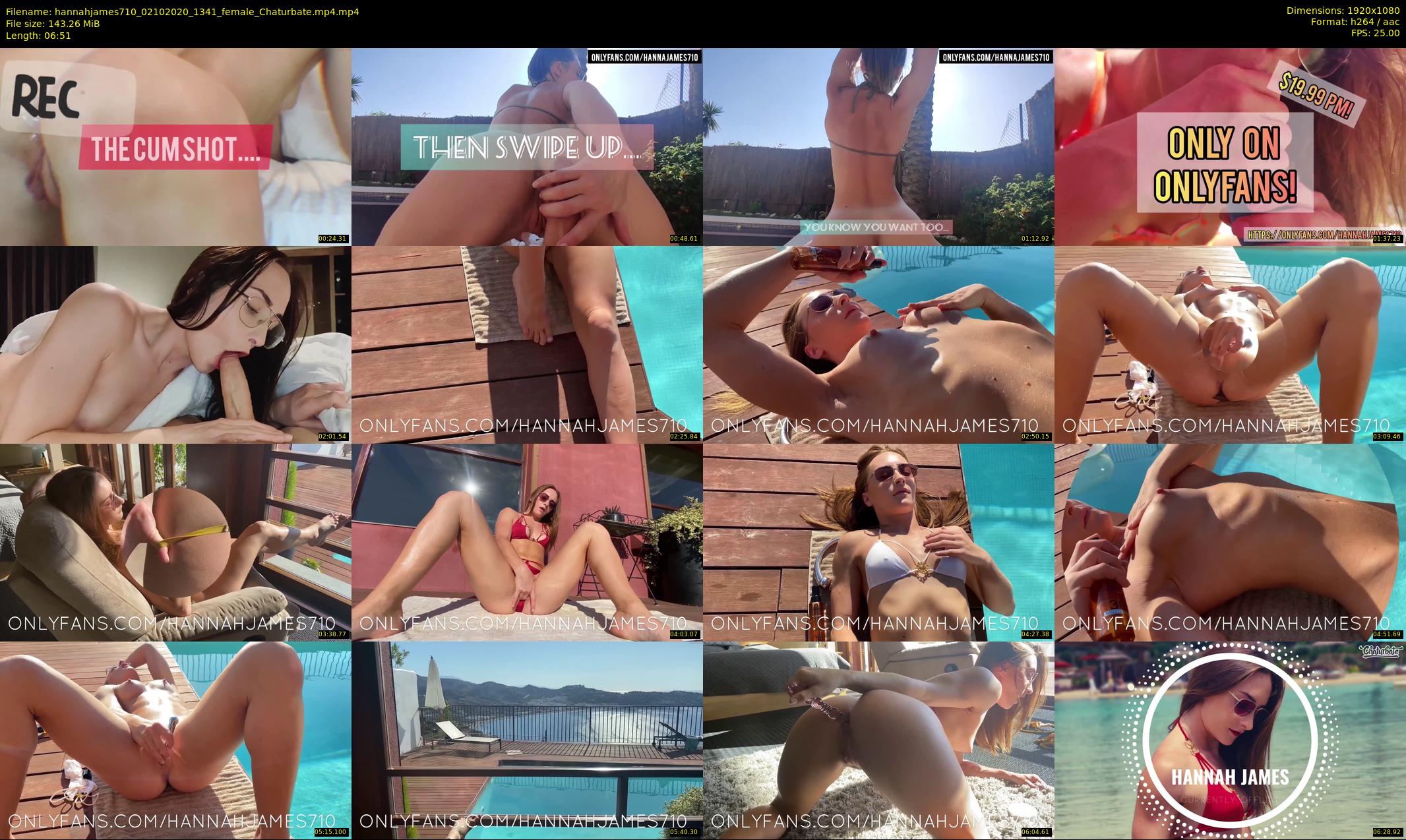 hannahjames710 — 7 minute Chaturbate female cam show recording, 1080p, Oct 2, 2020