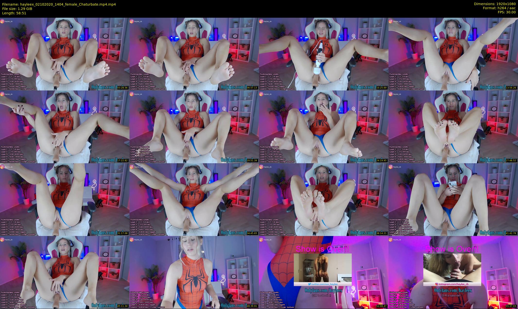 hayleex — 59 minute Chaturbate female cam show recording, 1080p, Oct 2, 2020