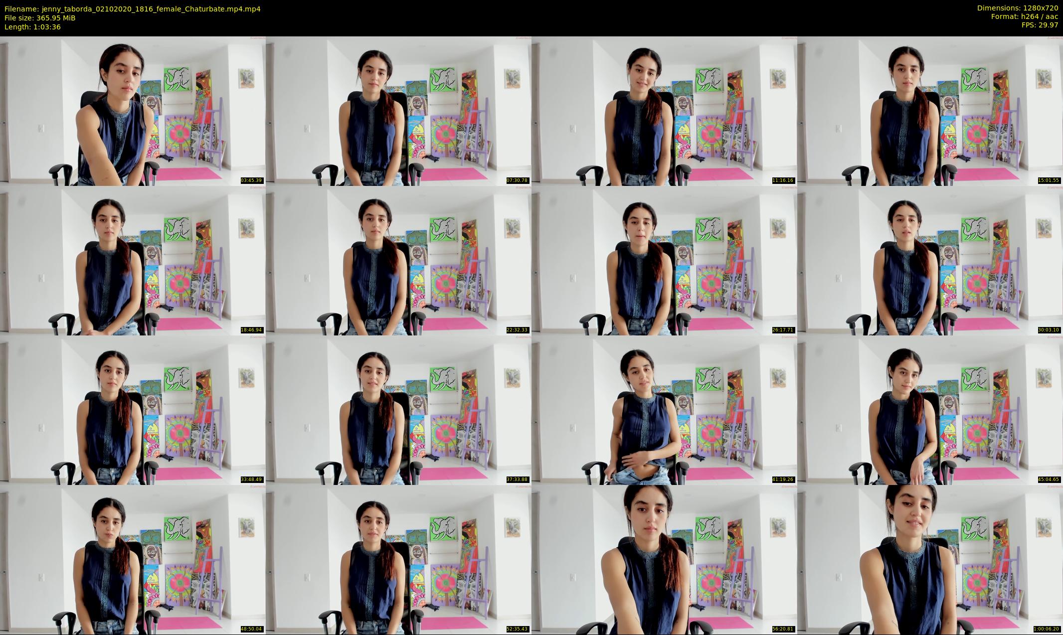 jenny_taborda — 64 minute Chaturbate female cam show recording, 720p, Oct 2, 2020