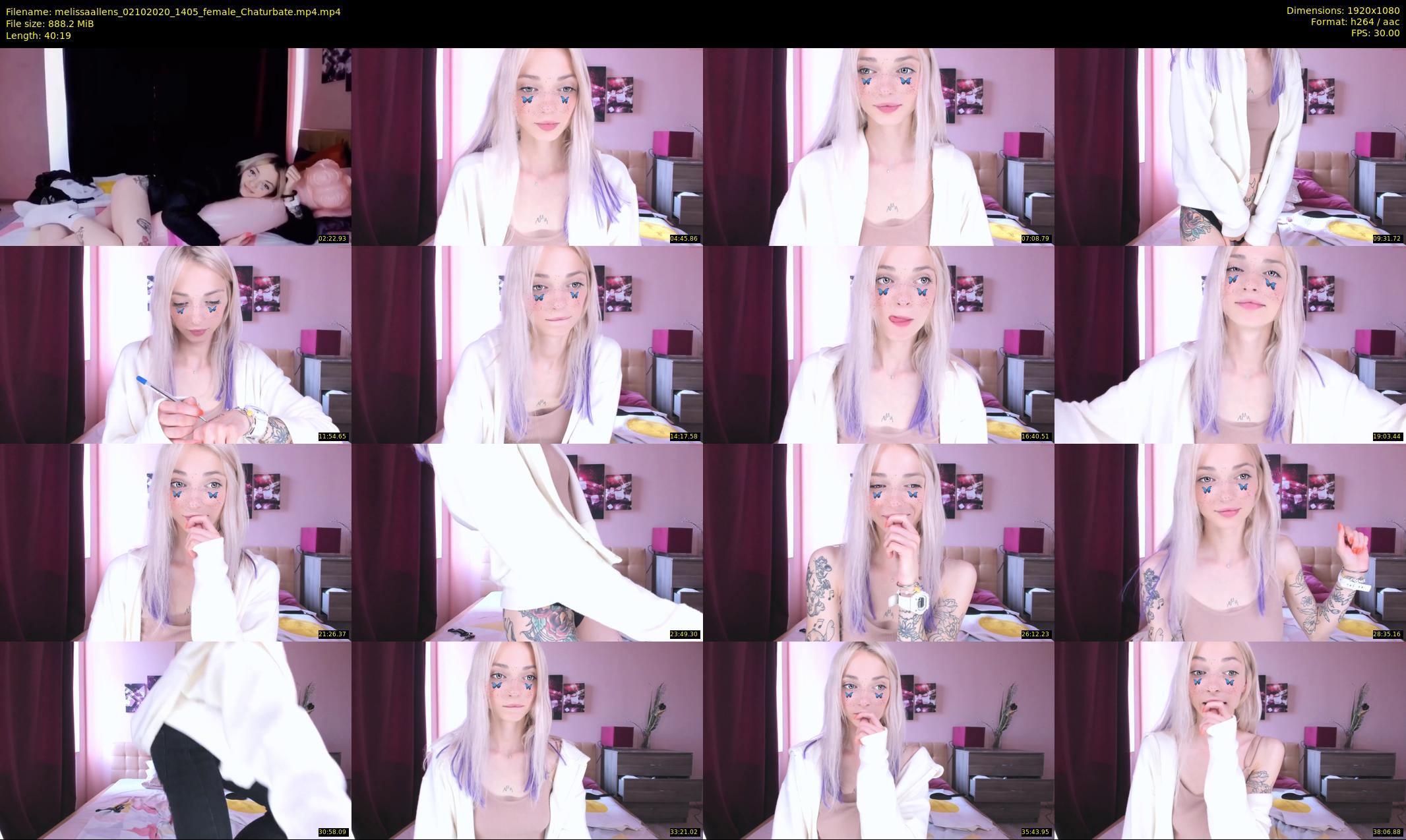 melissaallens — 41 minute Chaturbate female cam show recording, 1080p, Oct 2, 2020