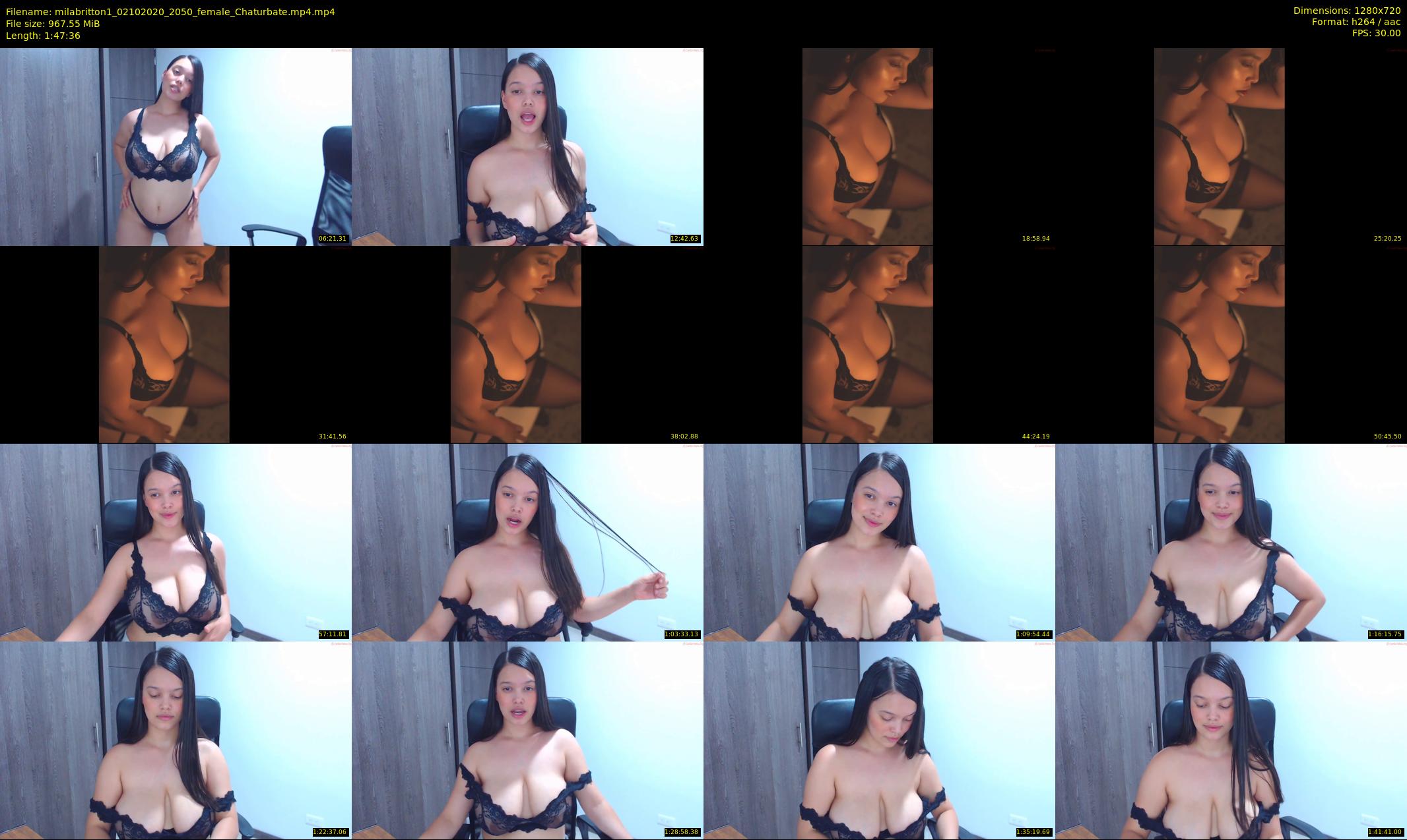 milabritton1 — 108 minute Chaturbate female cam show recording, 720p, Oct 2, 2020