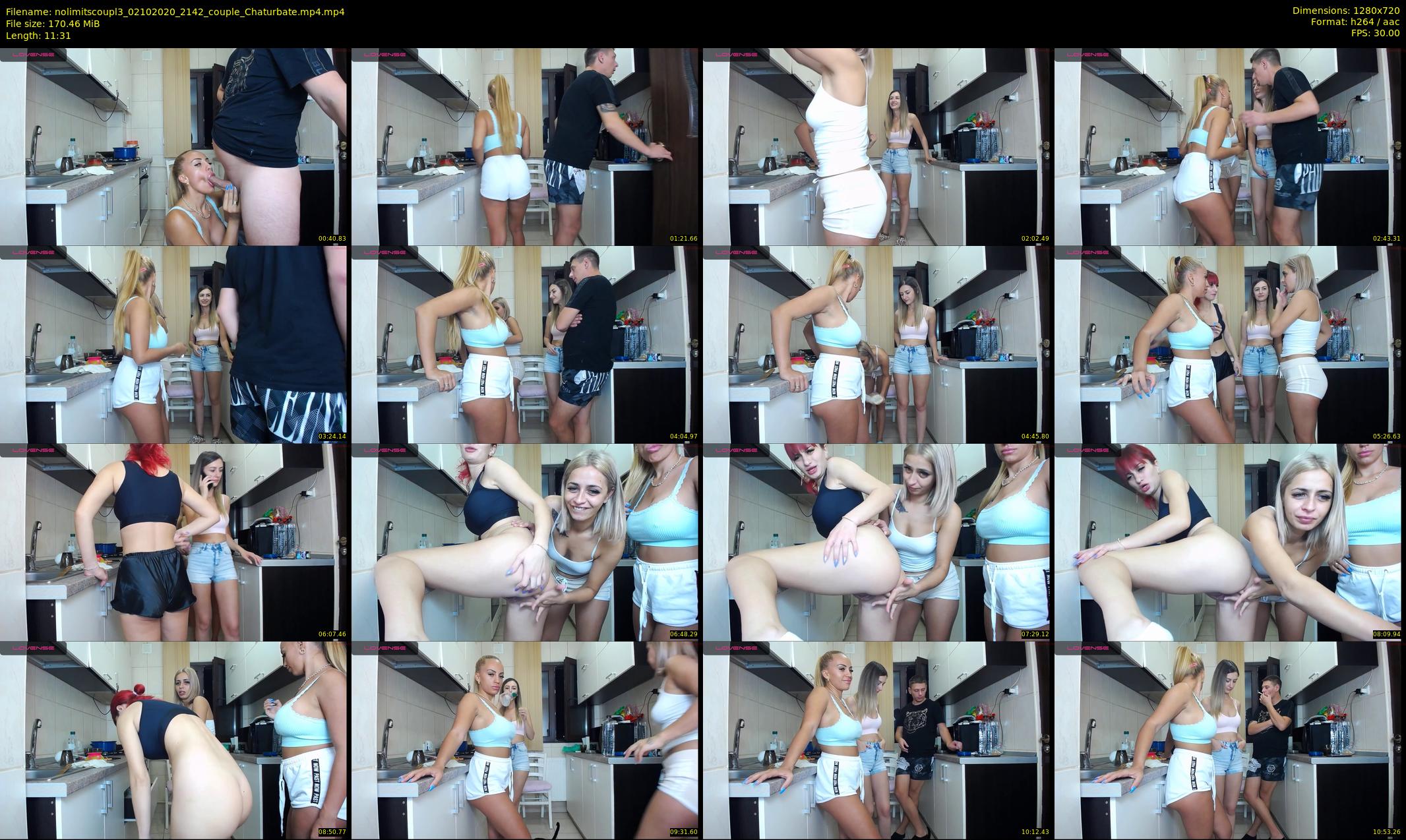 nolimitscoupl3 — 12 minute Chaturbate couple cam show recording, 720p, Oct 2, 2020