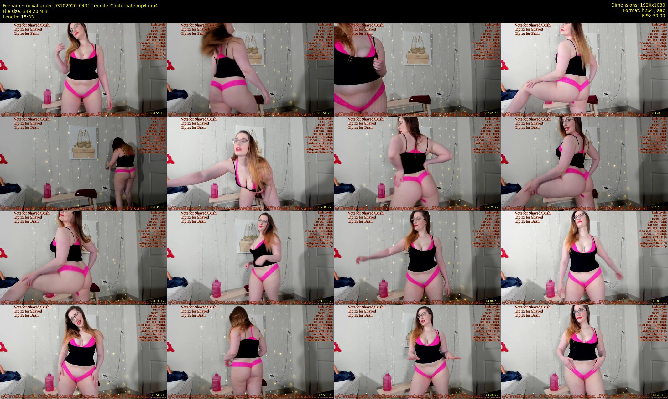 novaharper — 16 minute Chaturbate female cam show recording, 1080p, Oct 3, 2020