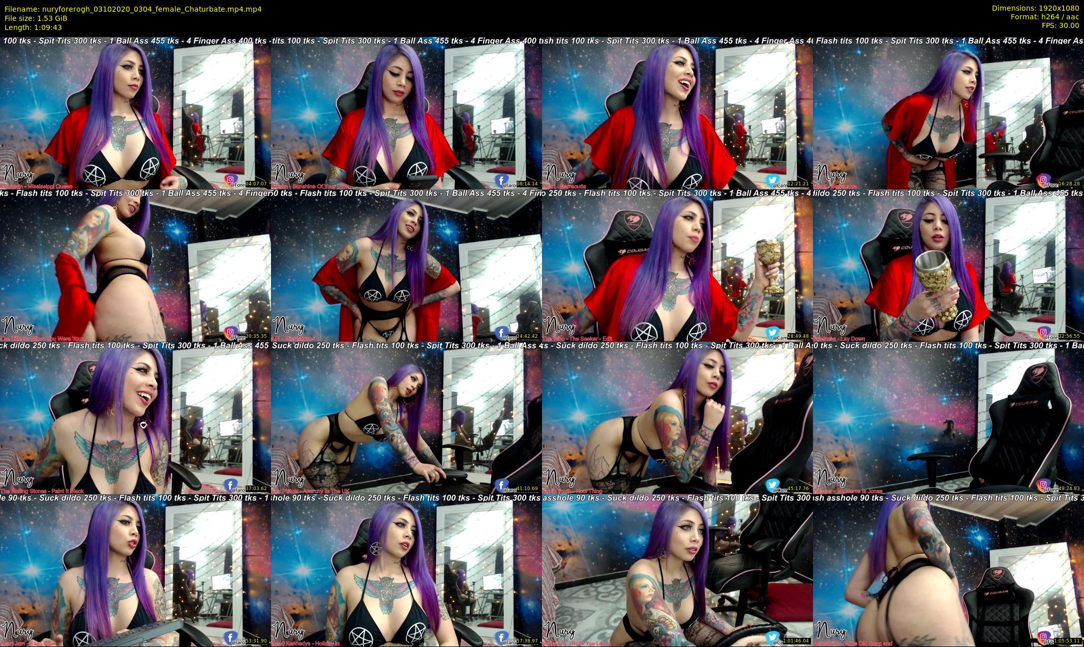 nuryforerogh — 70 minute Chaturbate female cam show recording, 1080p, Oct 3, 2020