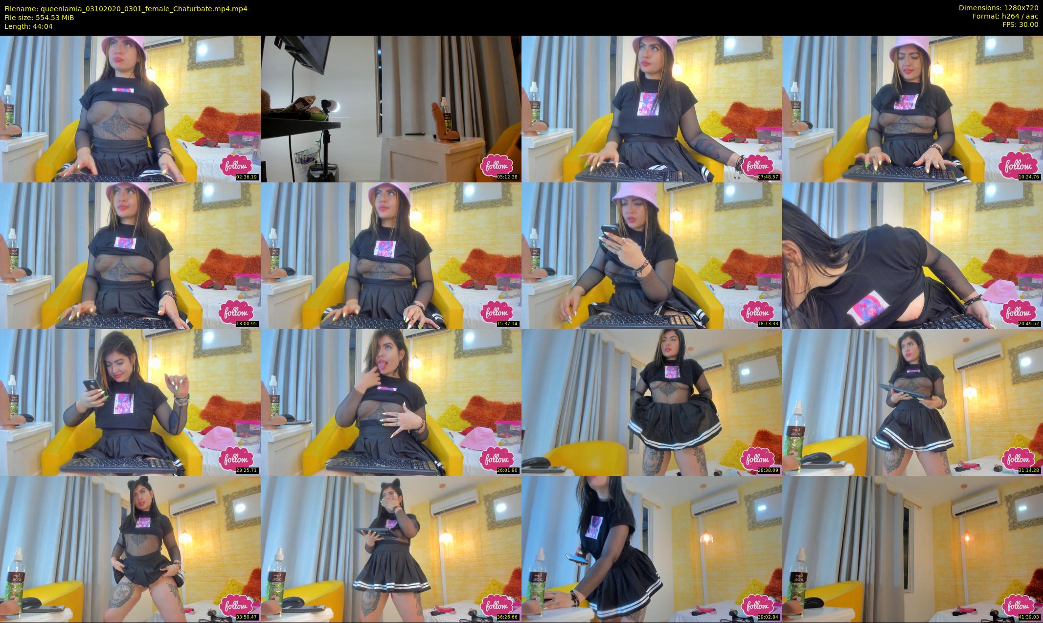 queenlamia — 45 minute Chaturbate female cam show recording, 720p, Oct 3, 2020