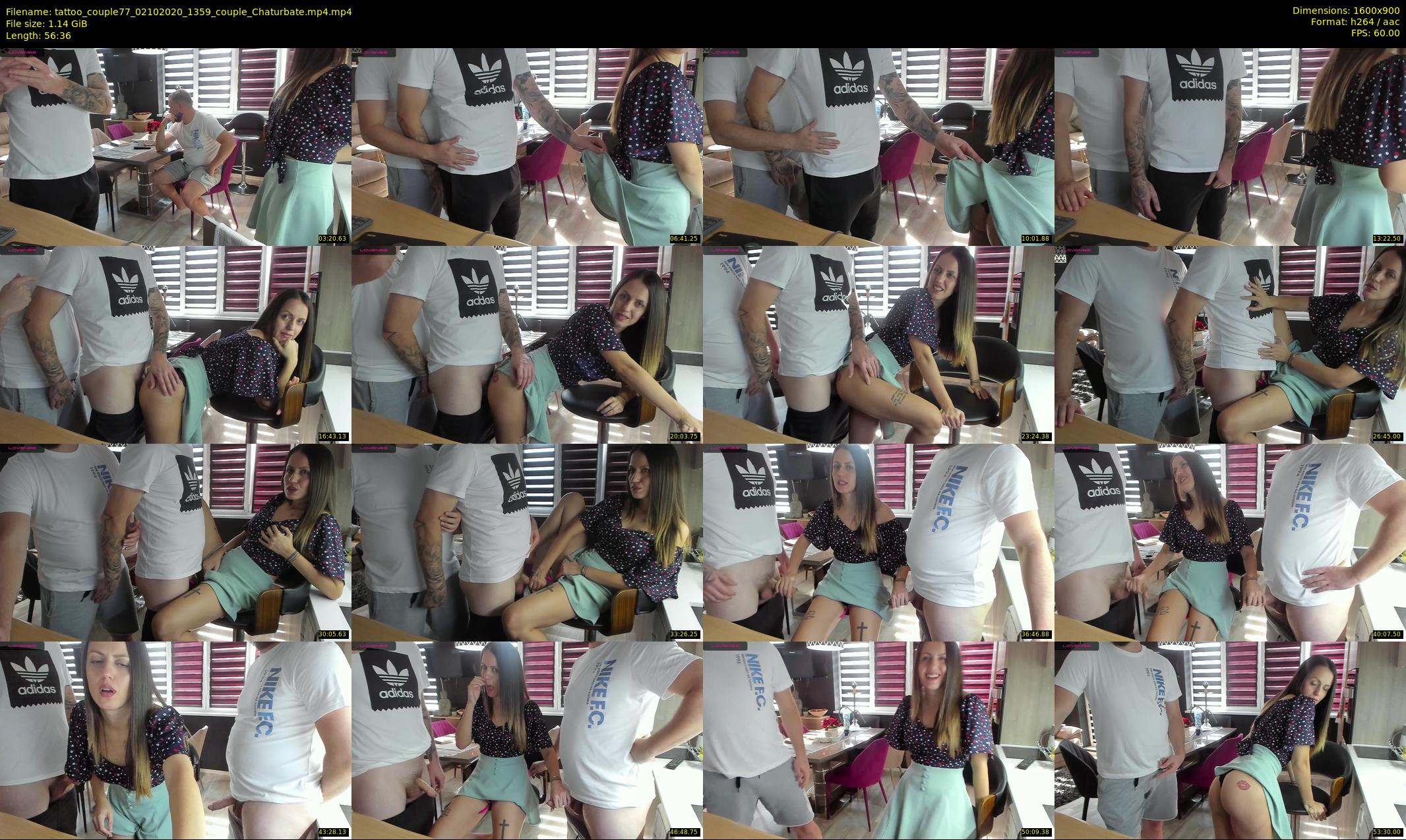 tattoo_couple77 — 57 minute Chaturbate couple cam show recording, 720p, Oct 2, 2020