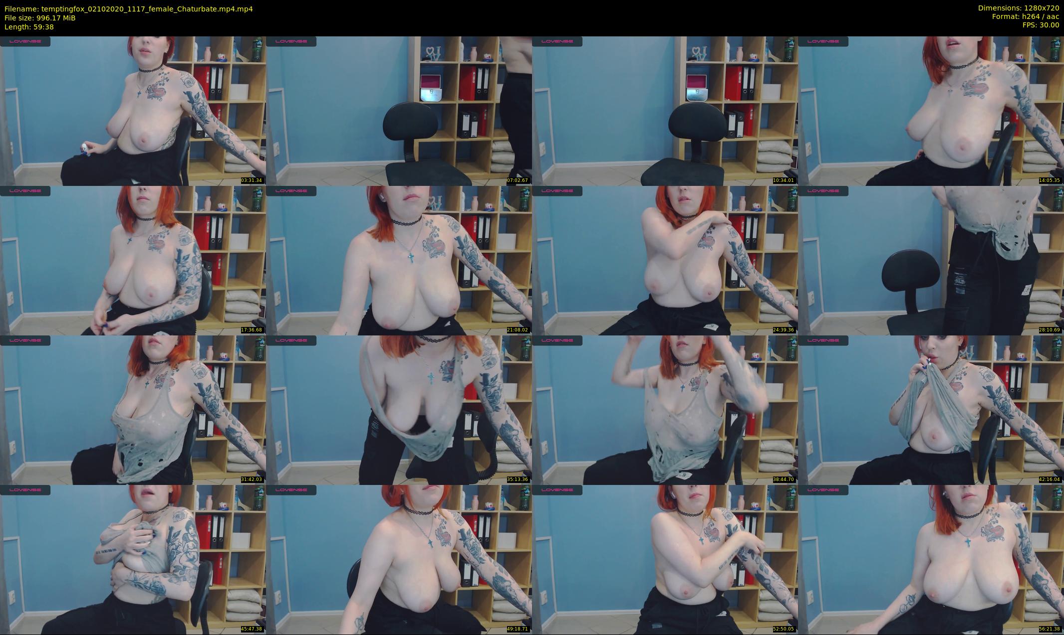 temptingfox — 60 minute Chaturbate female cam show recording, 720p, Oct 2, 2020
