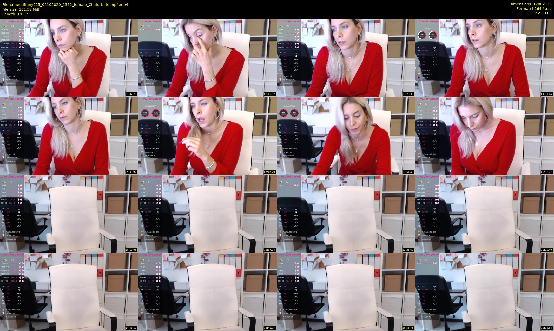 tiffany925 — 20 minute Chaturbate female cam show recording, 720p, Oct 2, 2020