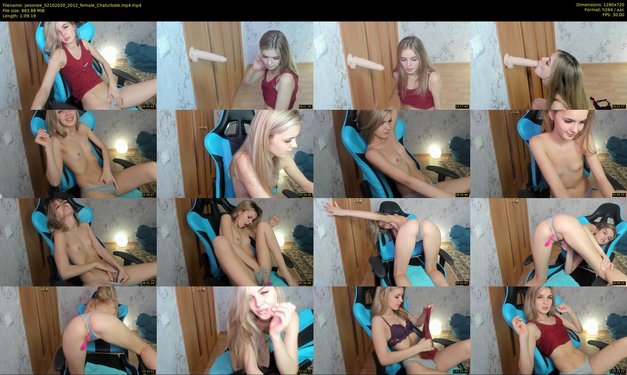 yesonee — 70 minute Chaturbate female cam show recording, 720p, Oct 2, 2020