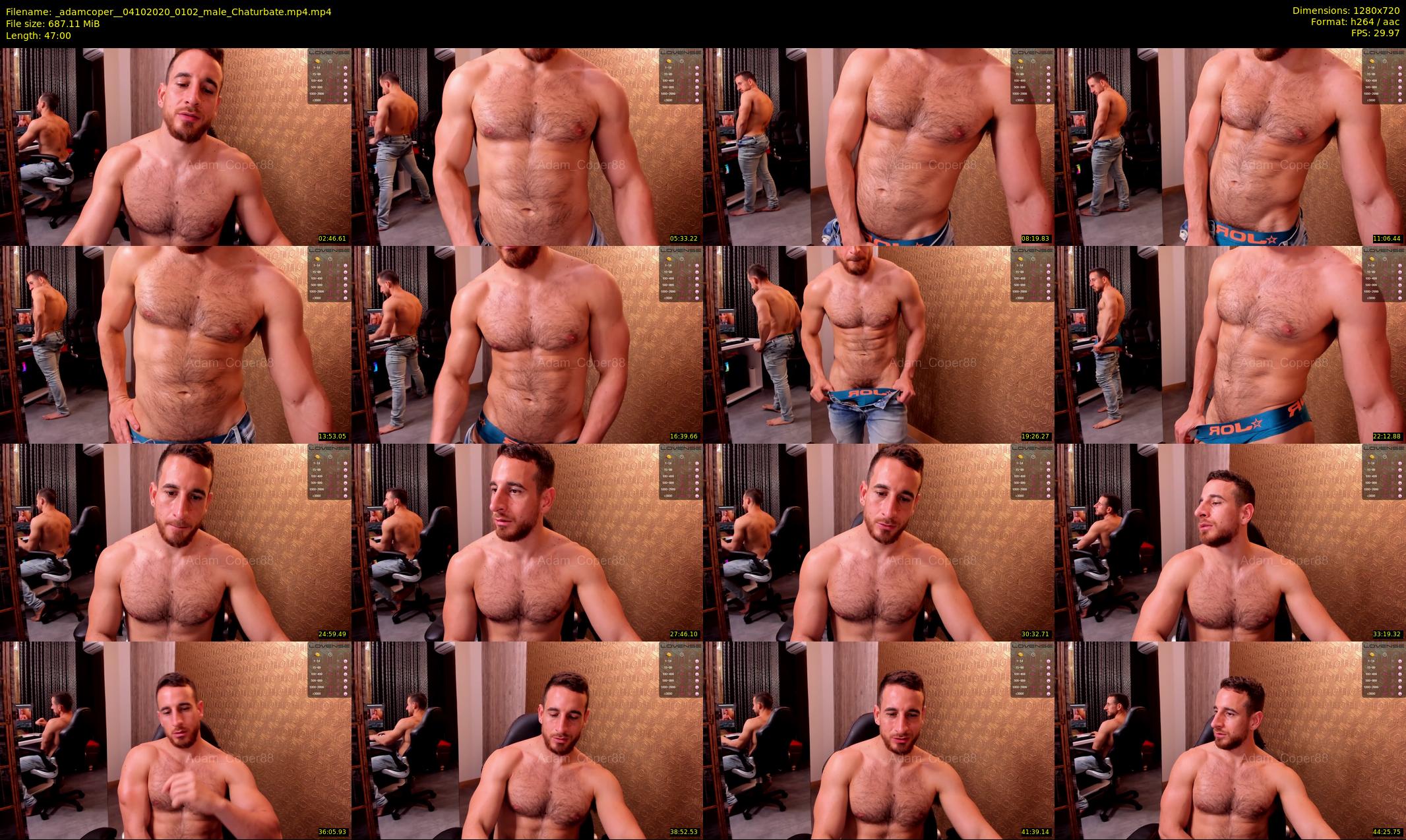 _adamcoper_ — 47 minute Chaturbate male cam show recording, 720p, Oct 4, 2020