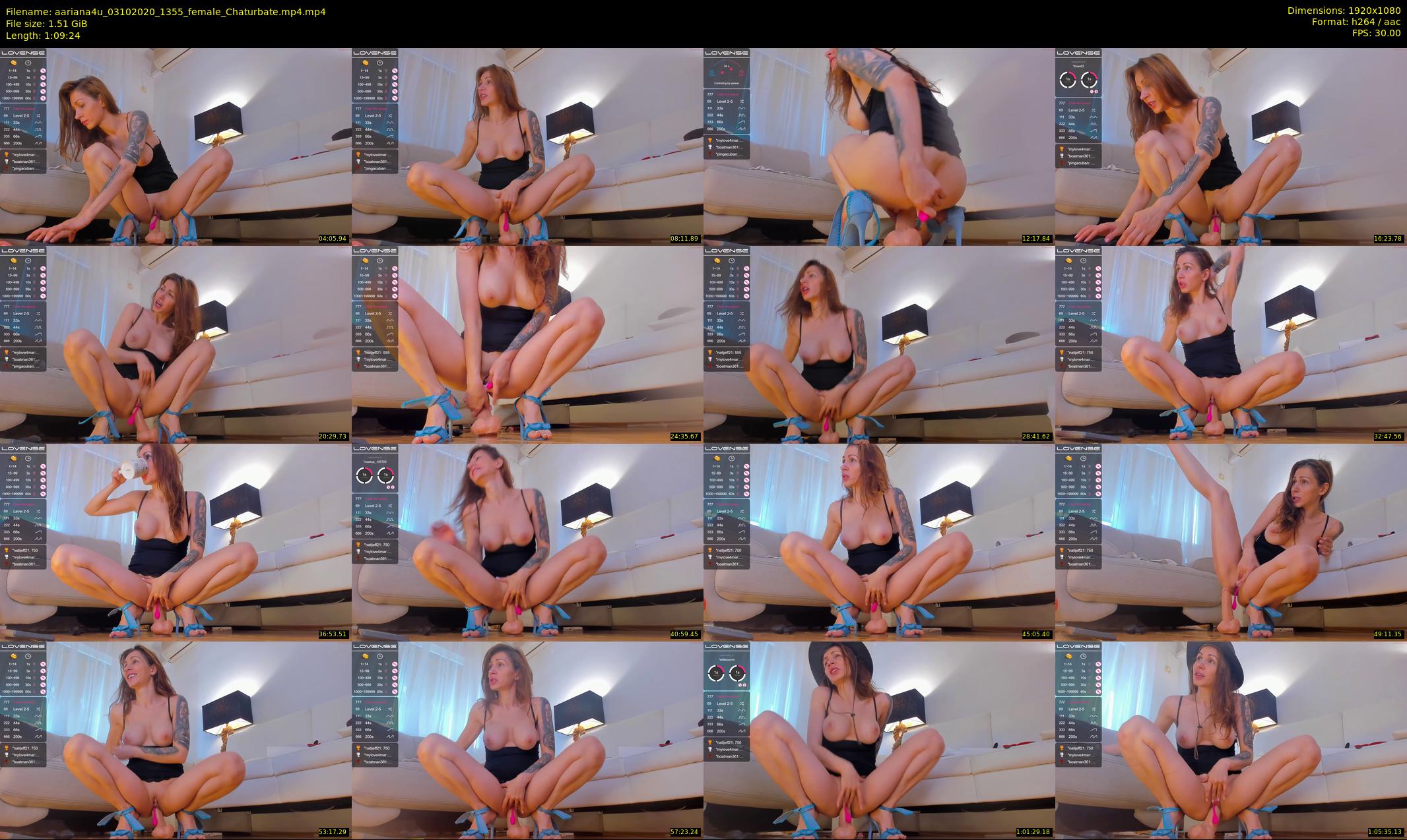 aariana4u — 70 minute Chaturbate female cam show recording, 1080p, Oct 3, 2020