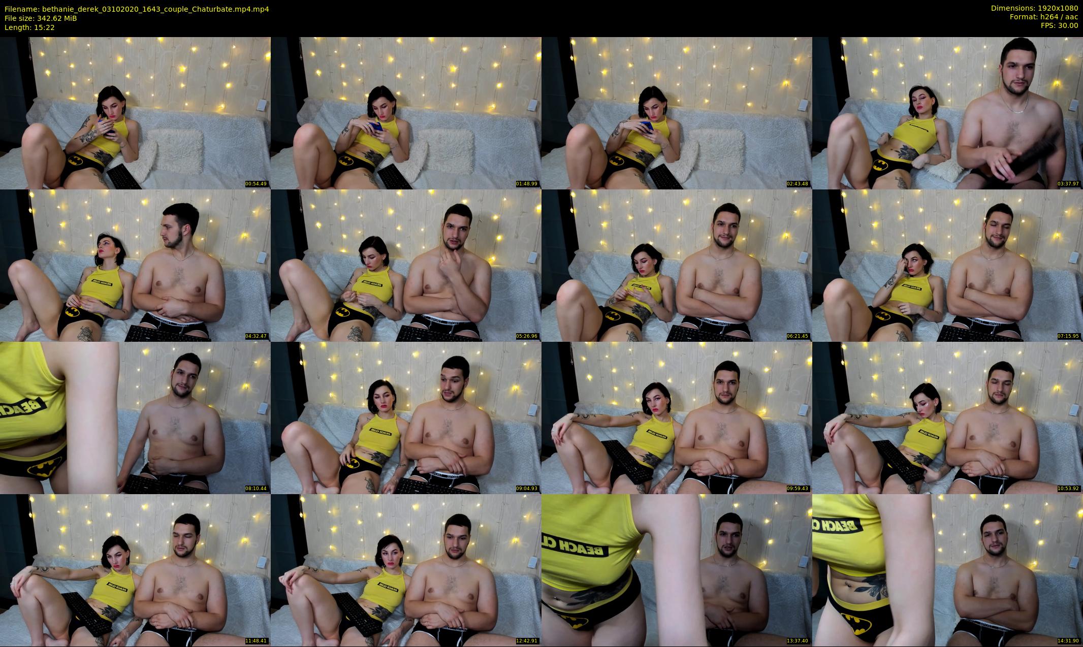bethanie_derek — 16 minute Chaturbate couple cam show recording, 1080p, Oct 3, 2020