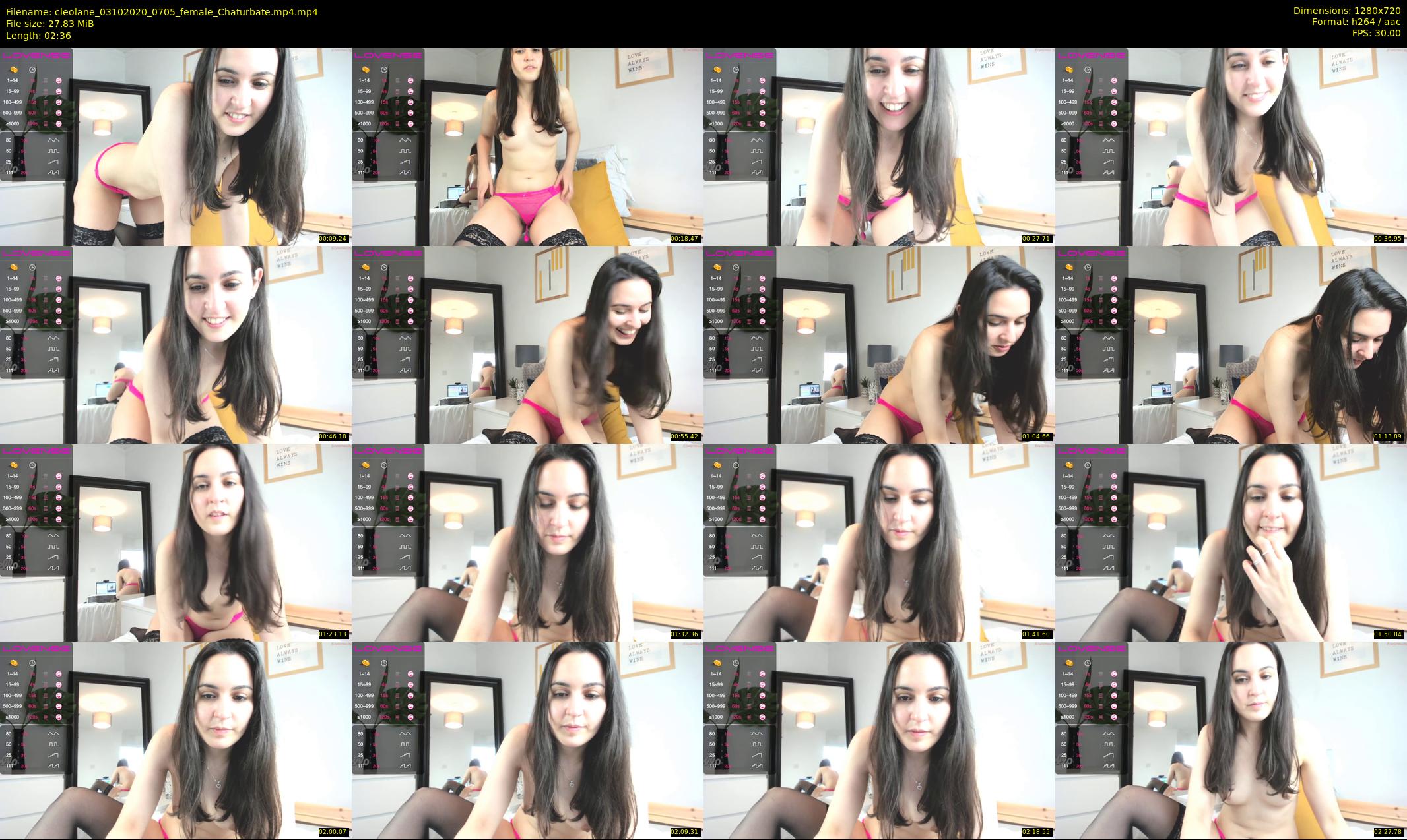cleolane — 3 minute Chaturbate female cam show recording, 720p, Oct 3, 2020