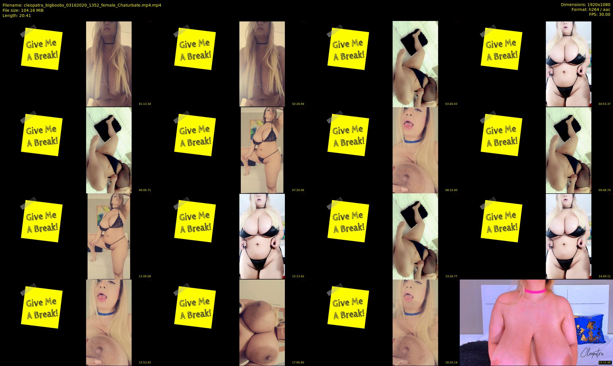 cleopatra_bigboobs — 21 minute Chaturbate female cam show recording, 1080p, Oct 3, 2020