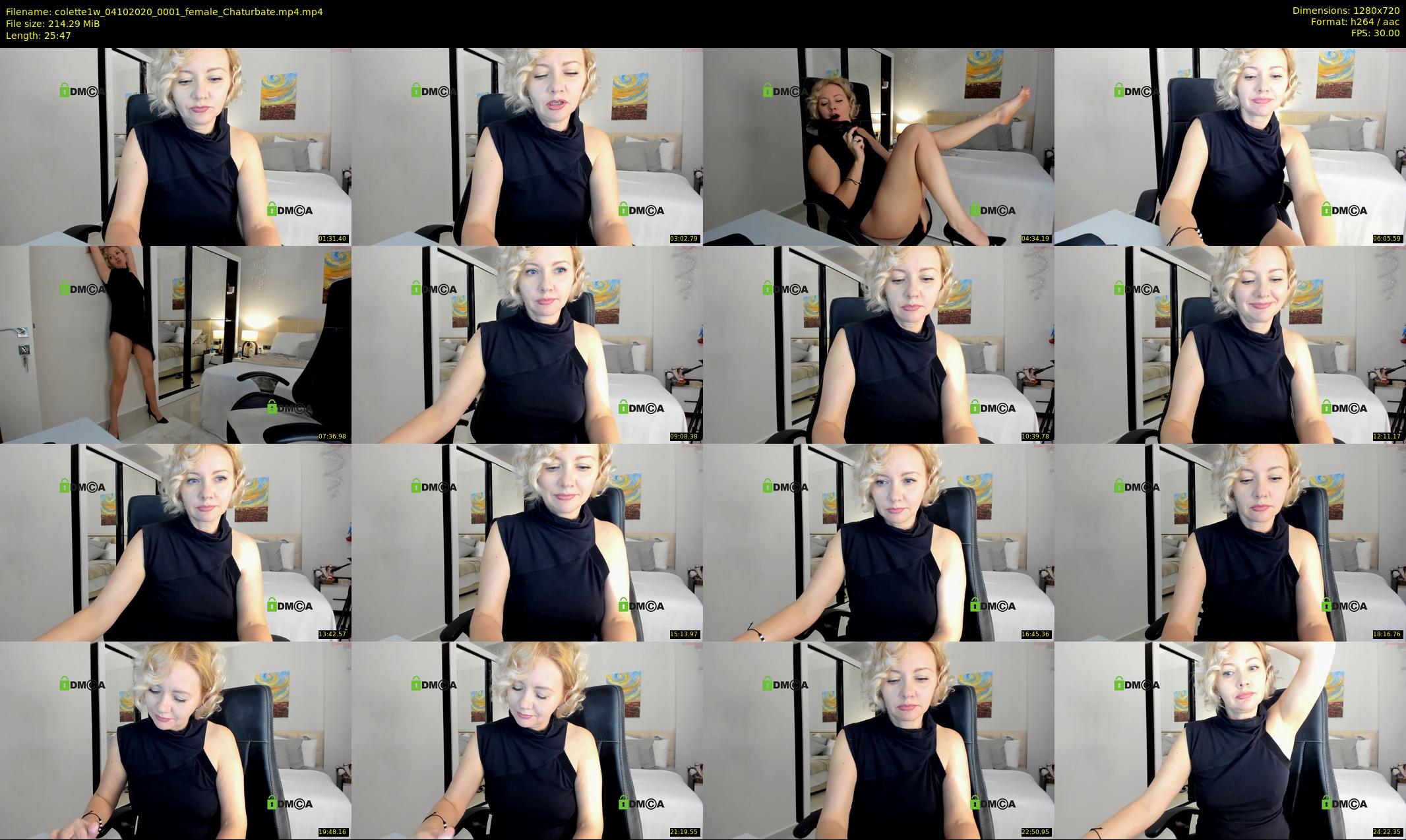 colette1w — 26 minute Chaturbate female cam show recording, 720p, Oct 4, 2020