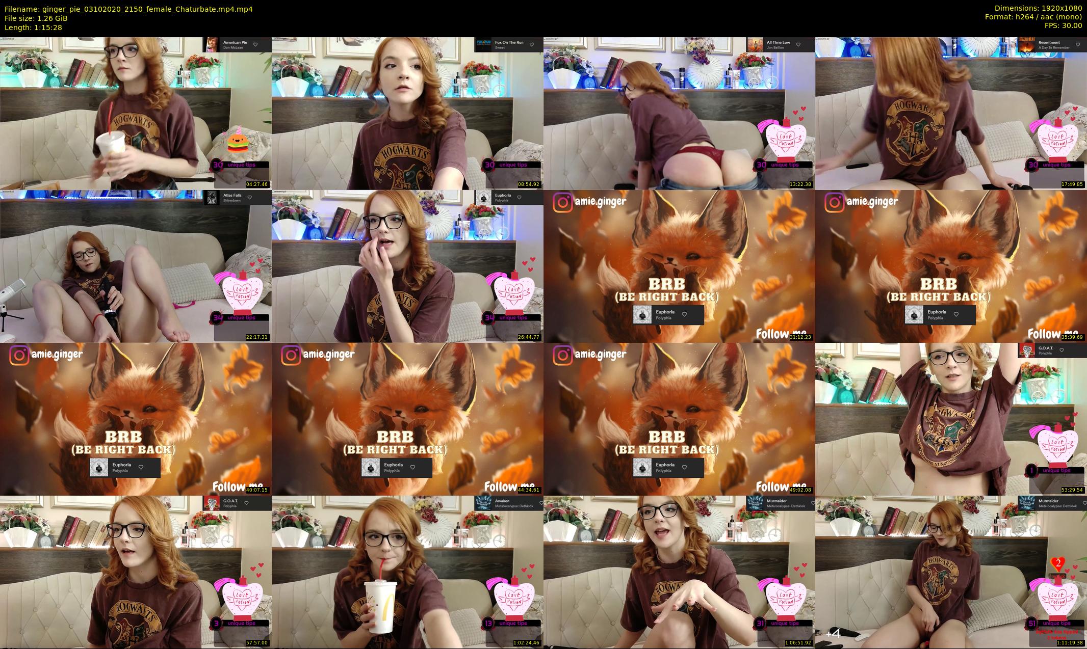ginger_pie — 76 minute Chaturbate female cam show recording, 1080p, Oct 3, 2020