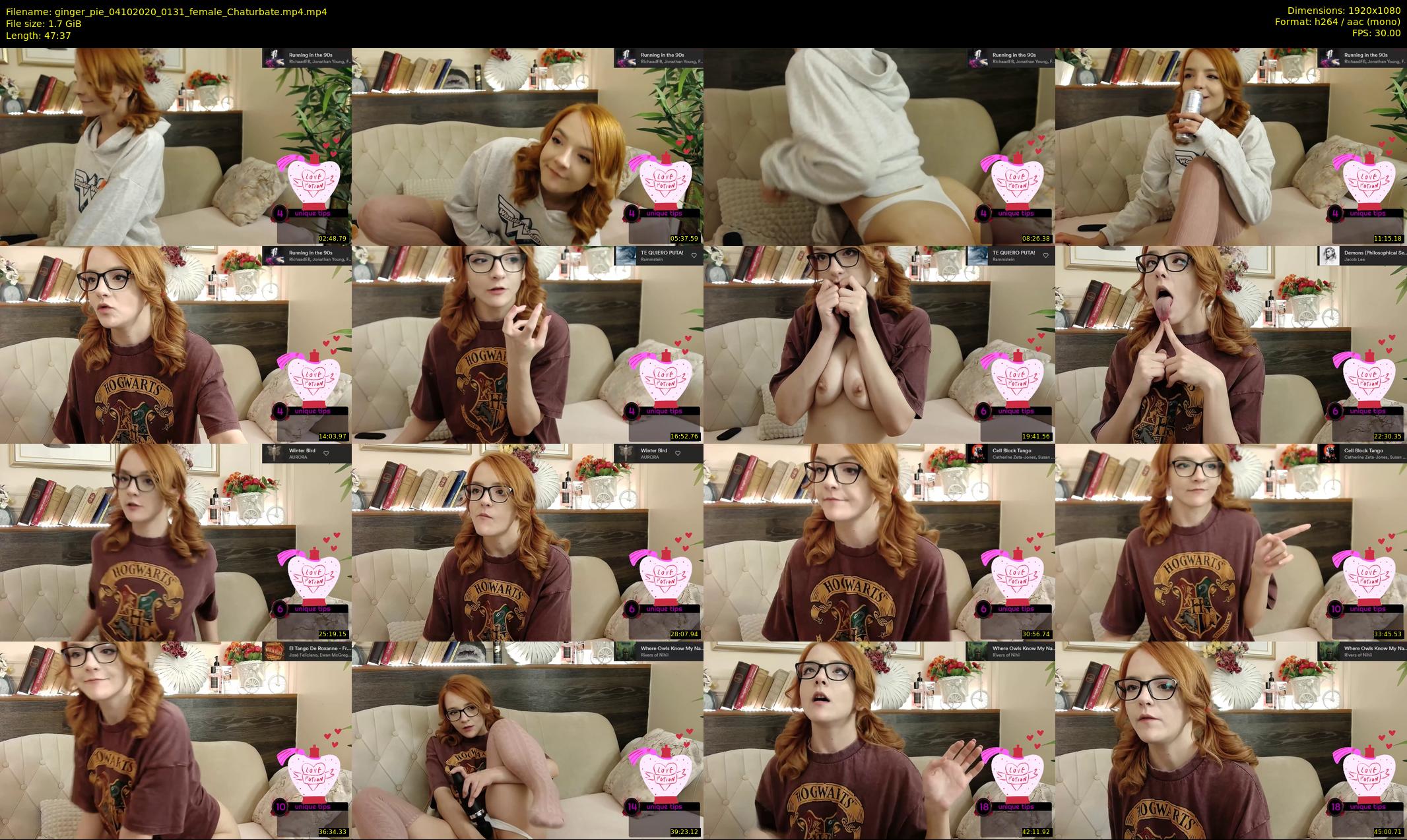 ginger_pie — 48 minute Chaturbate female cam show recording, 1080p, Oct 4, 2020