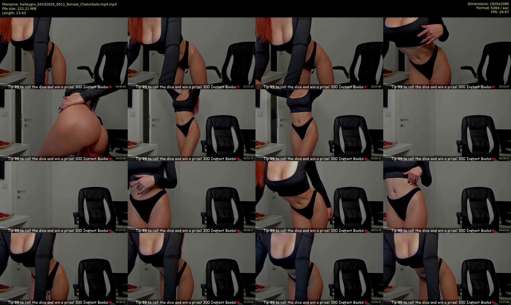 haileygrx — 14 minute Chaturbate female cam show recording, 1080p, Oct 4, 2020