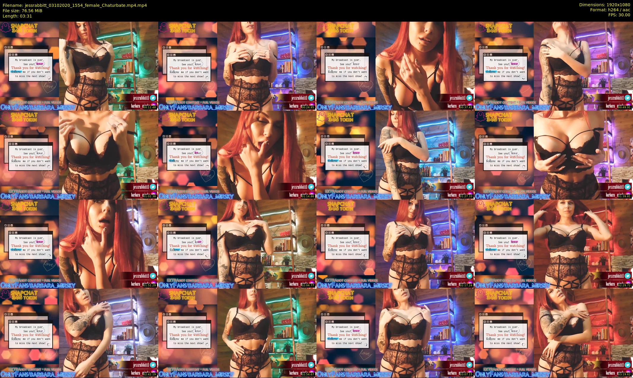 jessrabbitt — 4 minute Chaturbate female cam show recording, 1080p, Oct 3, 2020