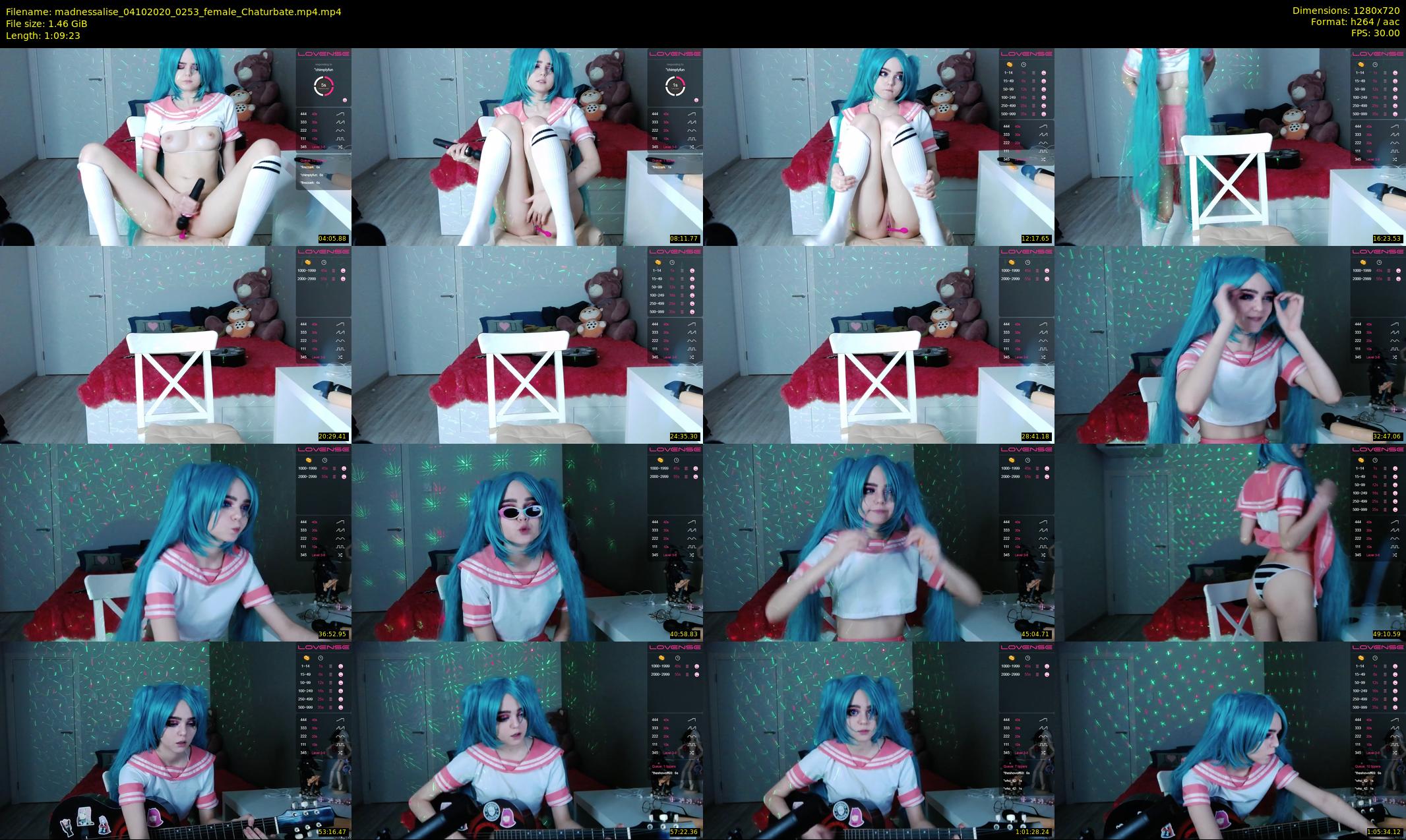 madnessalise — 70 minute Chaturbate female cam show recording, 720p, Oct 4, 2020