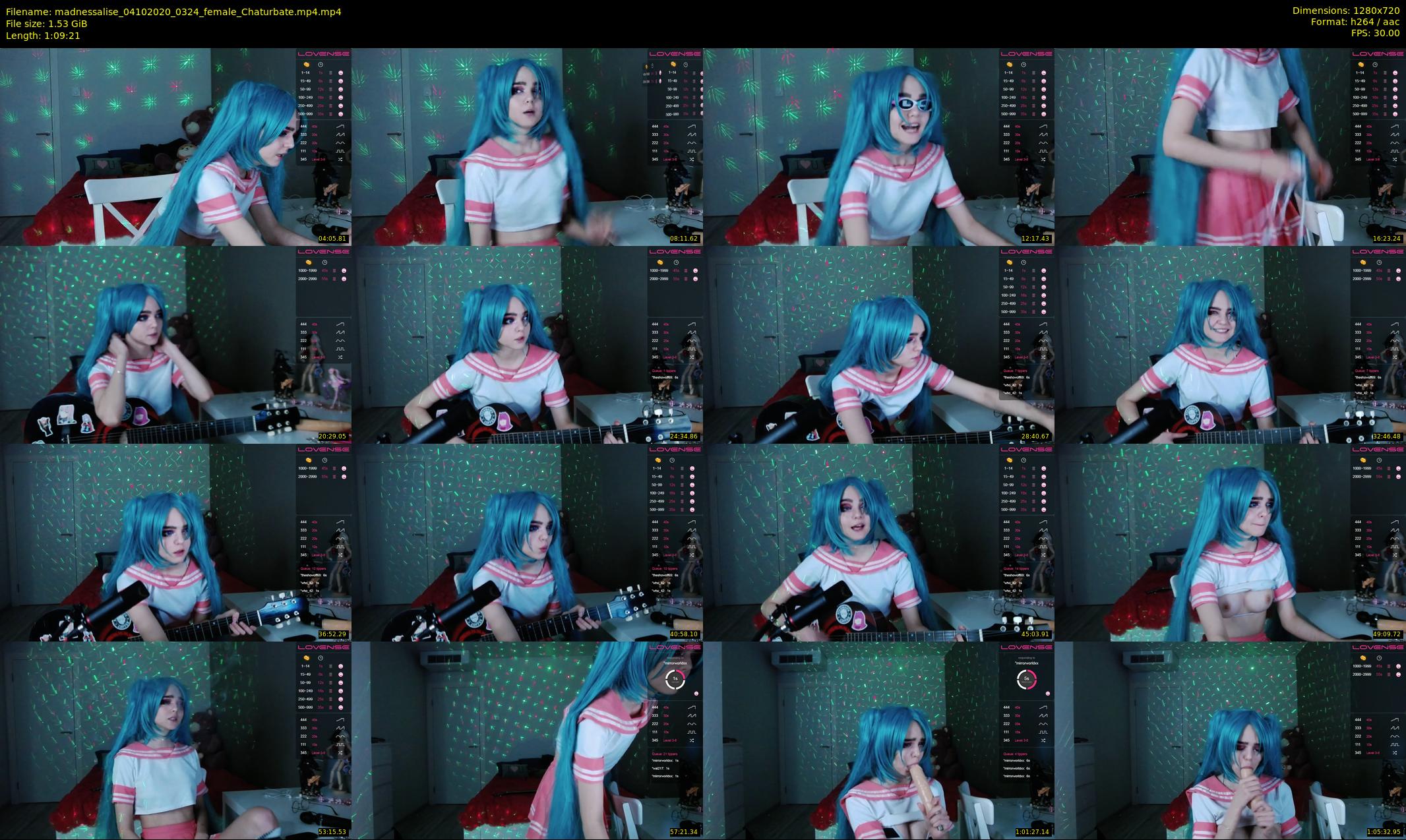 madnessalise — 70 minute Chaturbate female cam show recording, 720p, Oct 4, 2020