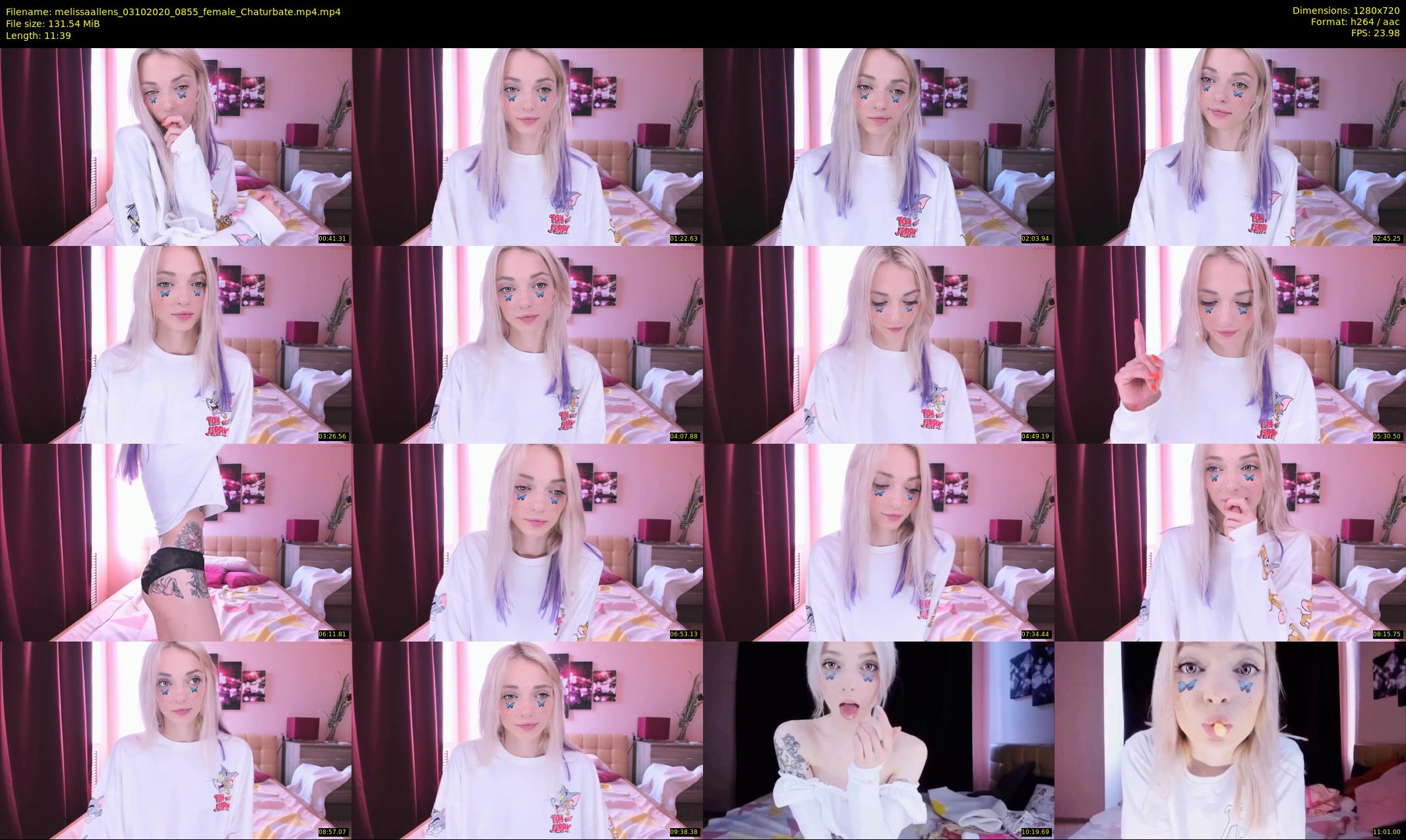 melissaallens — 12 minute Chaturbate female cam show recording, 720p, Oct 3, 2020