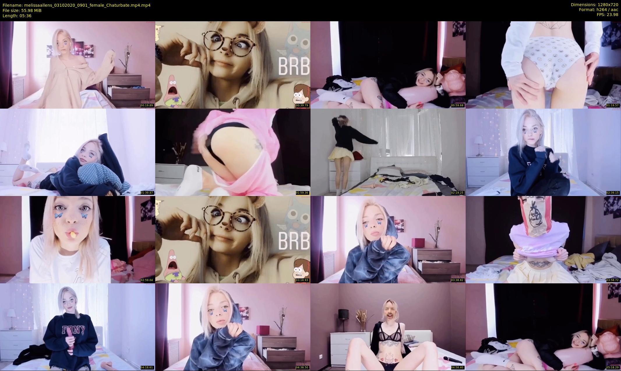 melissaallens — 6 minute Chaturbate female cam show recording, 720p, Oct 3, 2020