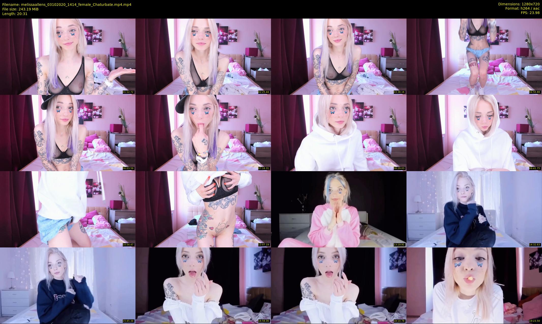 melissaallens — 21 minute Chaturbate female cam show recording, 720p, Oct 3, 2020