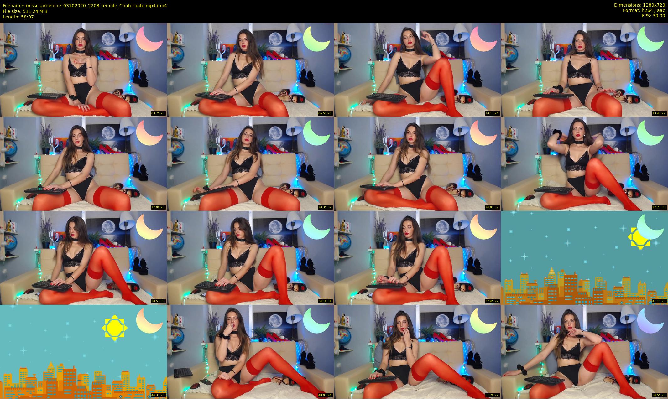 missclairdelune — 59 minute Chaturbate female cam show recording, 720p, Oct 3, 2020