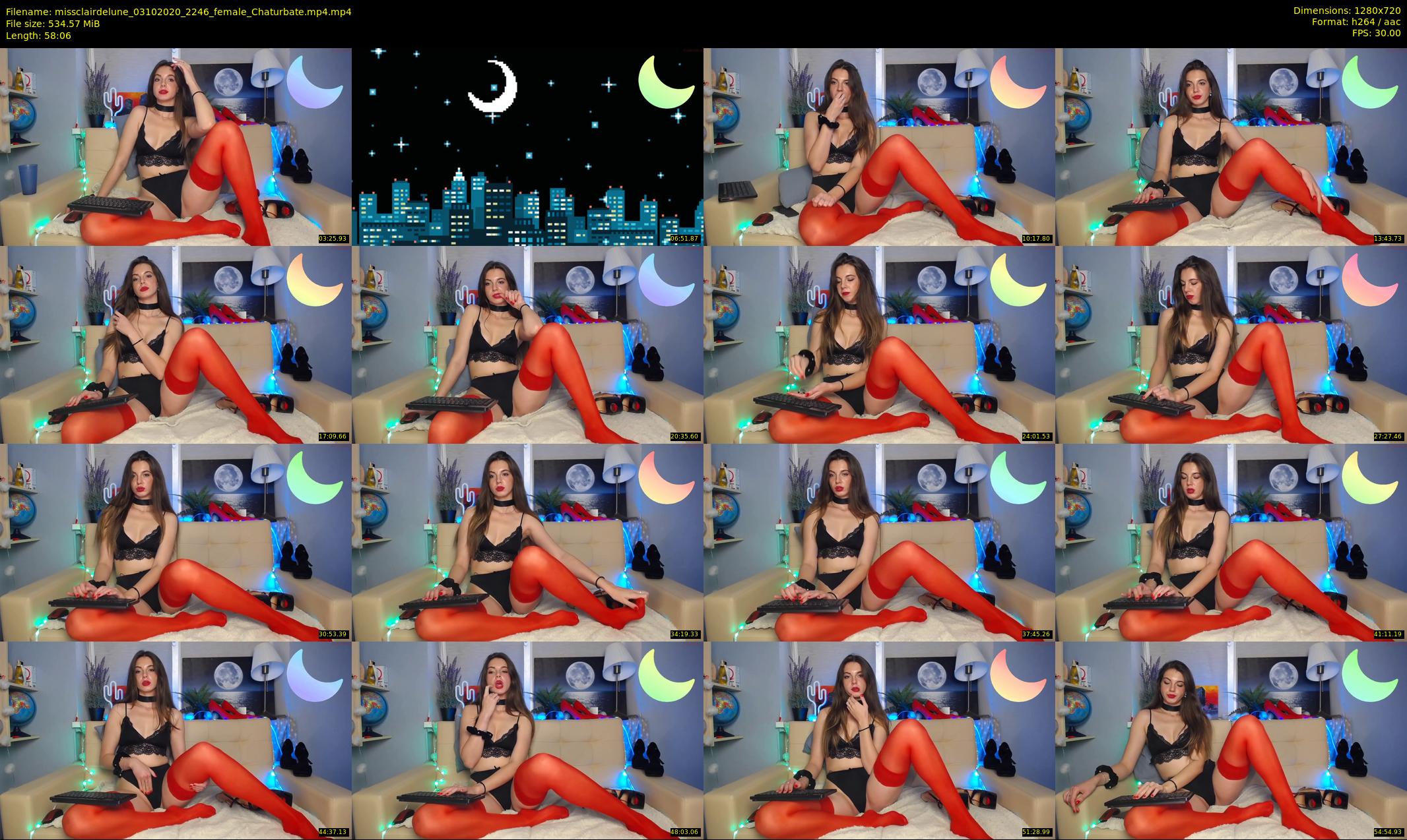 missclairdelune — 59 minute Chaturbate female cam show recording, 720p, Oct 3, 2020