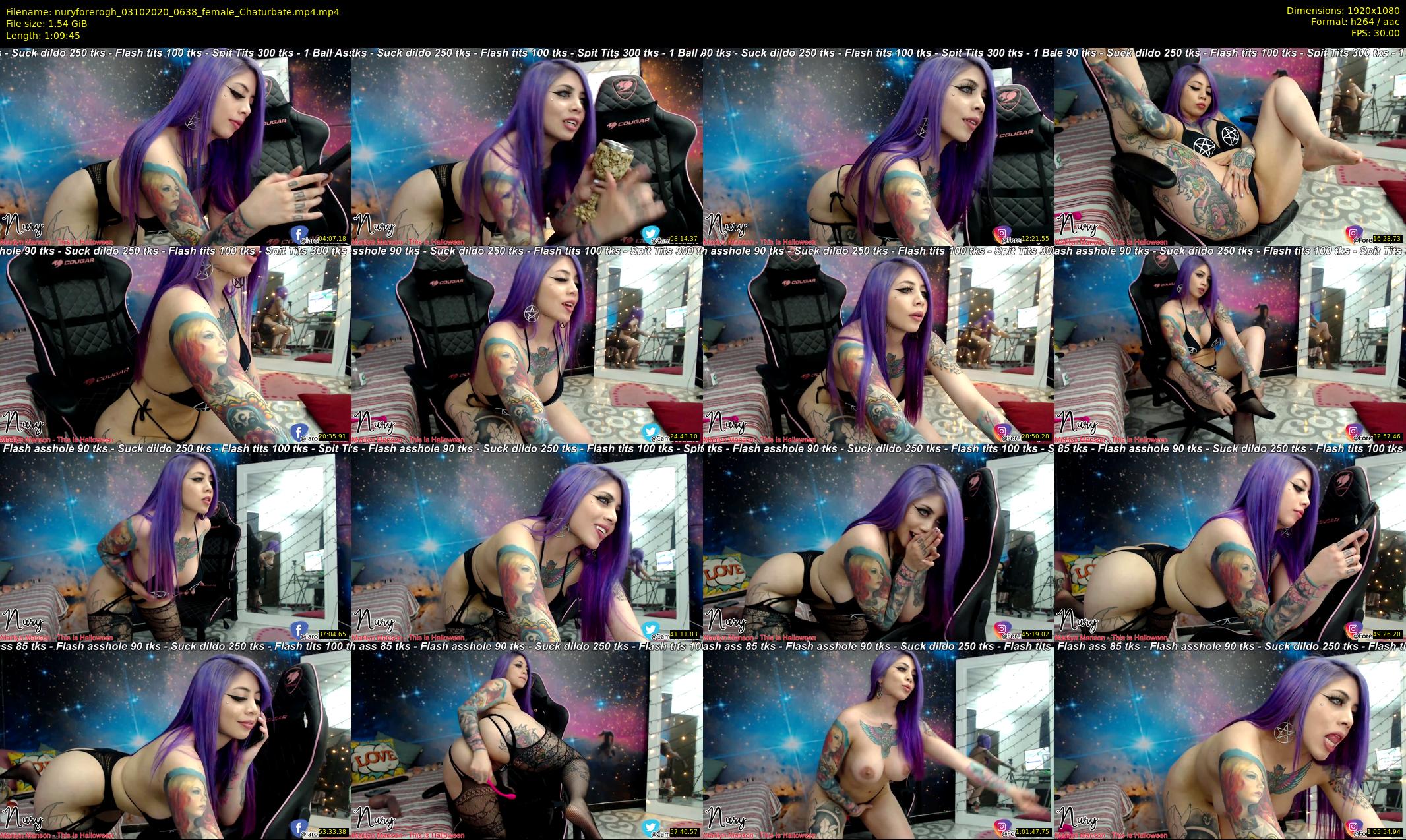 nuryforerogh — 70 minute Chaturbate female cam show recording, 1080p, Oct 3, 2020