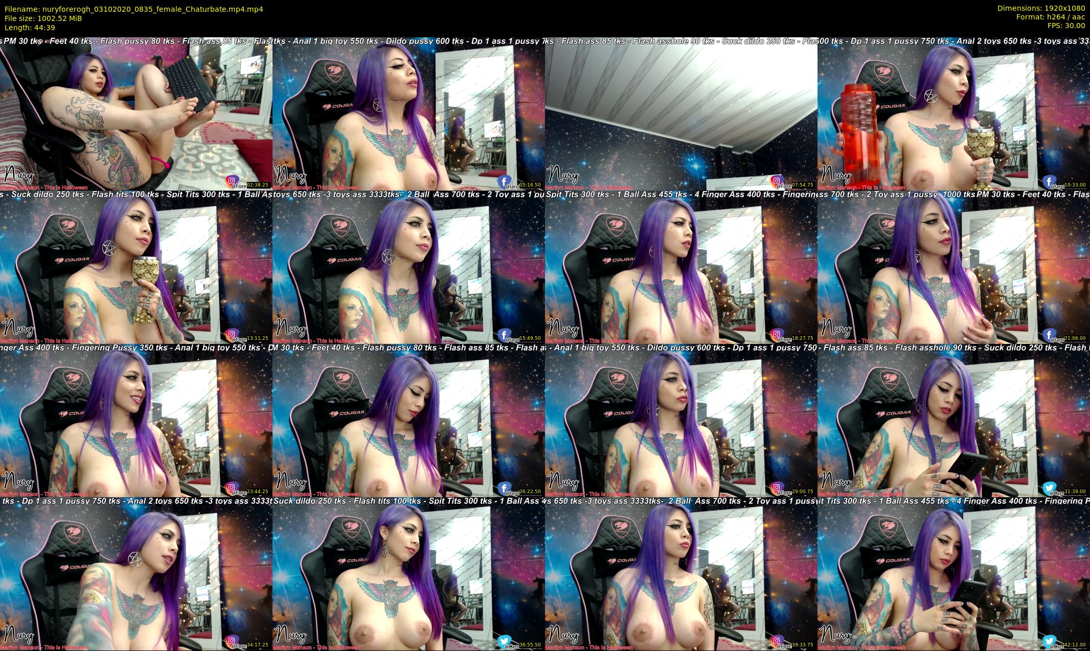 nuryforerogh — 45 minute Chaturbate female cam show recording, 1080p, Oct 3, 2020