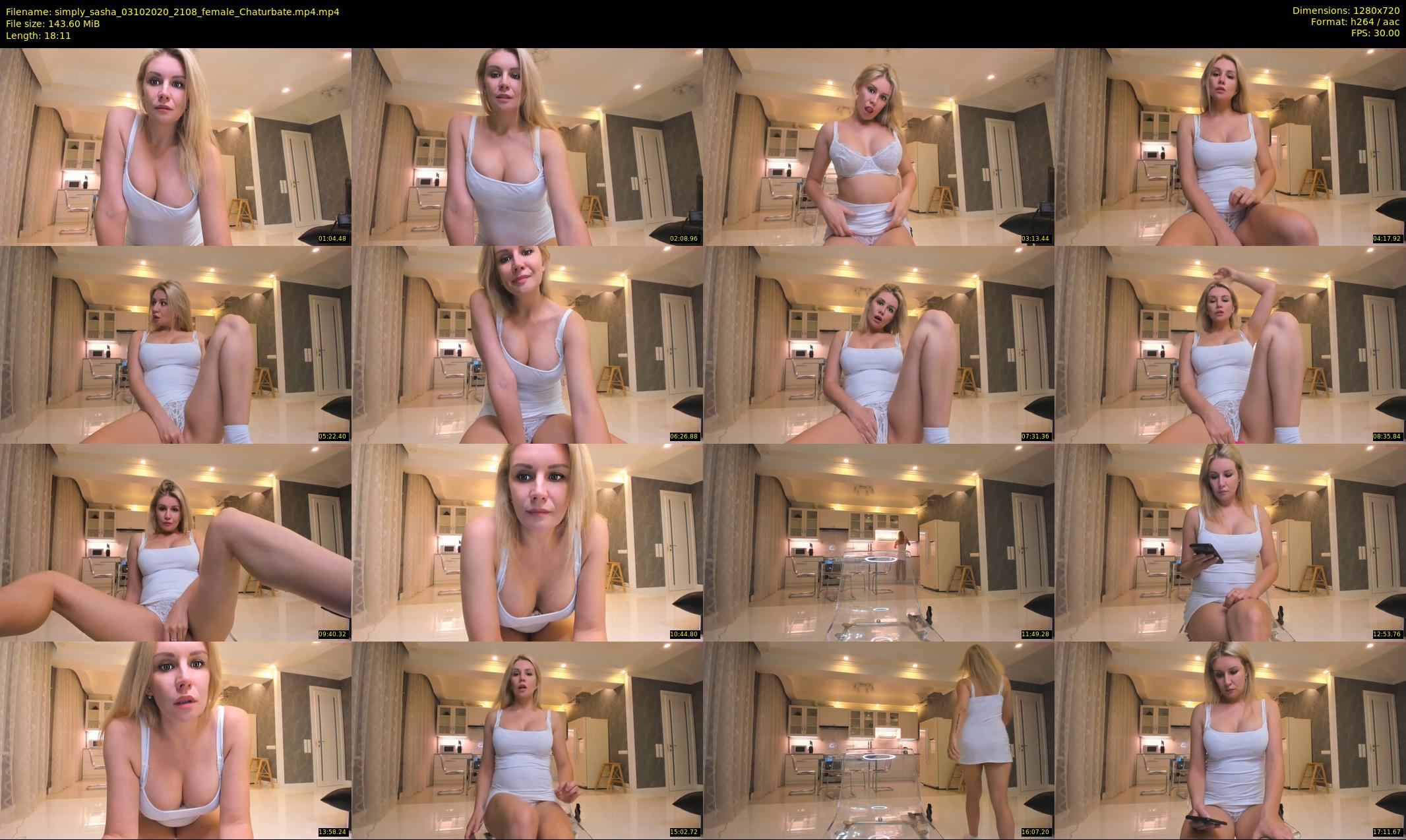simply_sasha — 19 minute Chaturbate female cam show recording, 720p, Oct 3, 2020