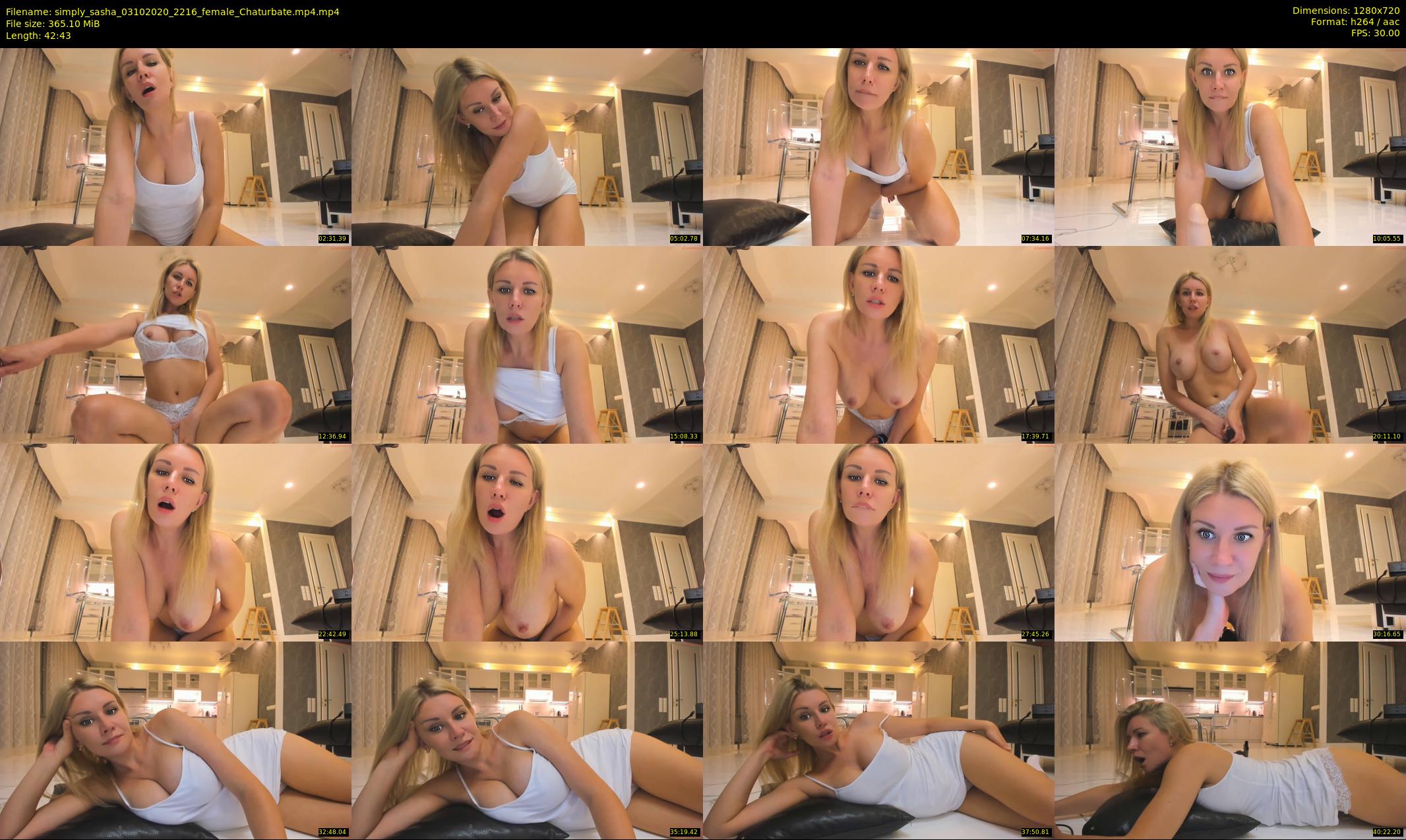 simply_sasha — 43 minute Chaturbate female cam show recording, 720p, Oct 3, 2020