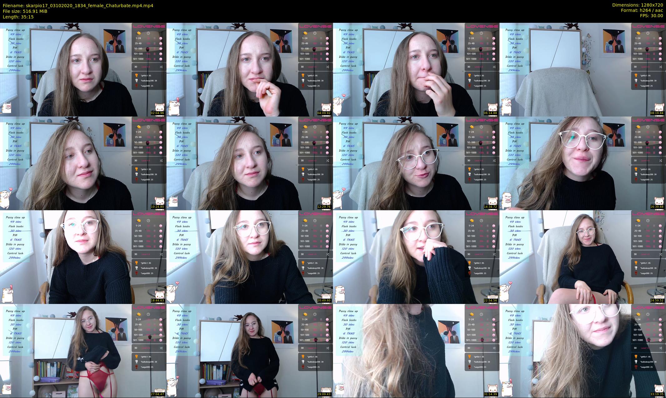 skarpio17 — 36 minute Chaturbate female cam show recording, 720p, Oct 3, 2020