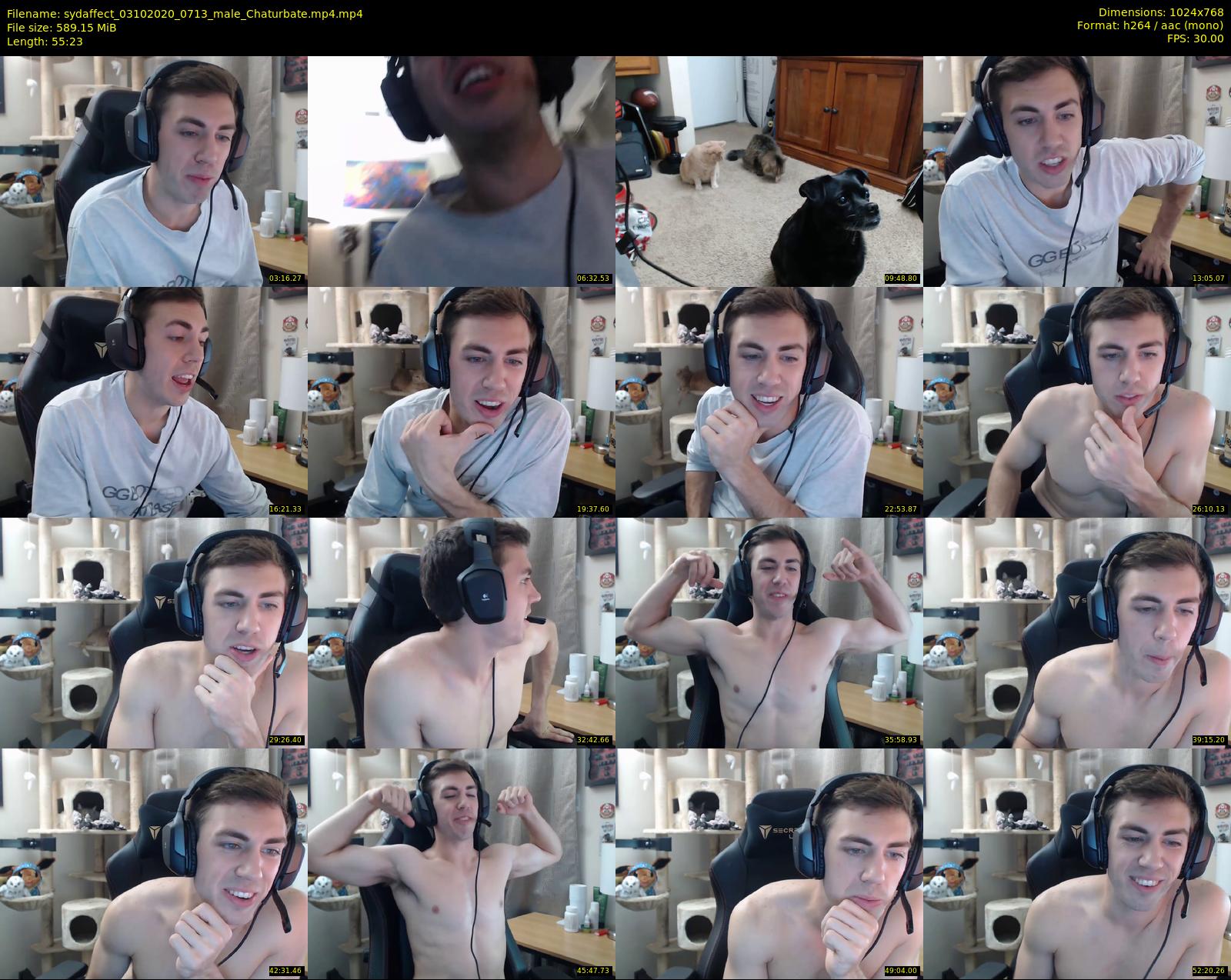sydaffect — 56 minute Chaturbate male cam show recording, 720p, Oct 3, 2020