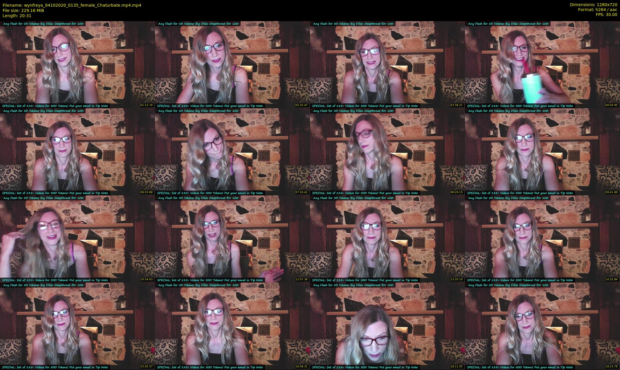 wynfreya — 21 minute Chaturbate female cam show recording, 720p, Oct 4, 2020
