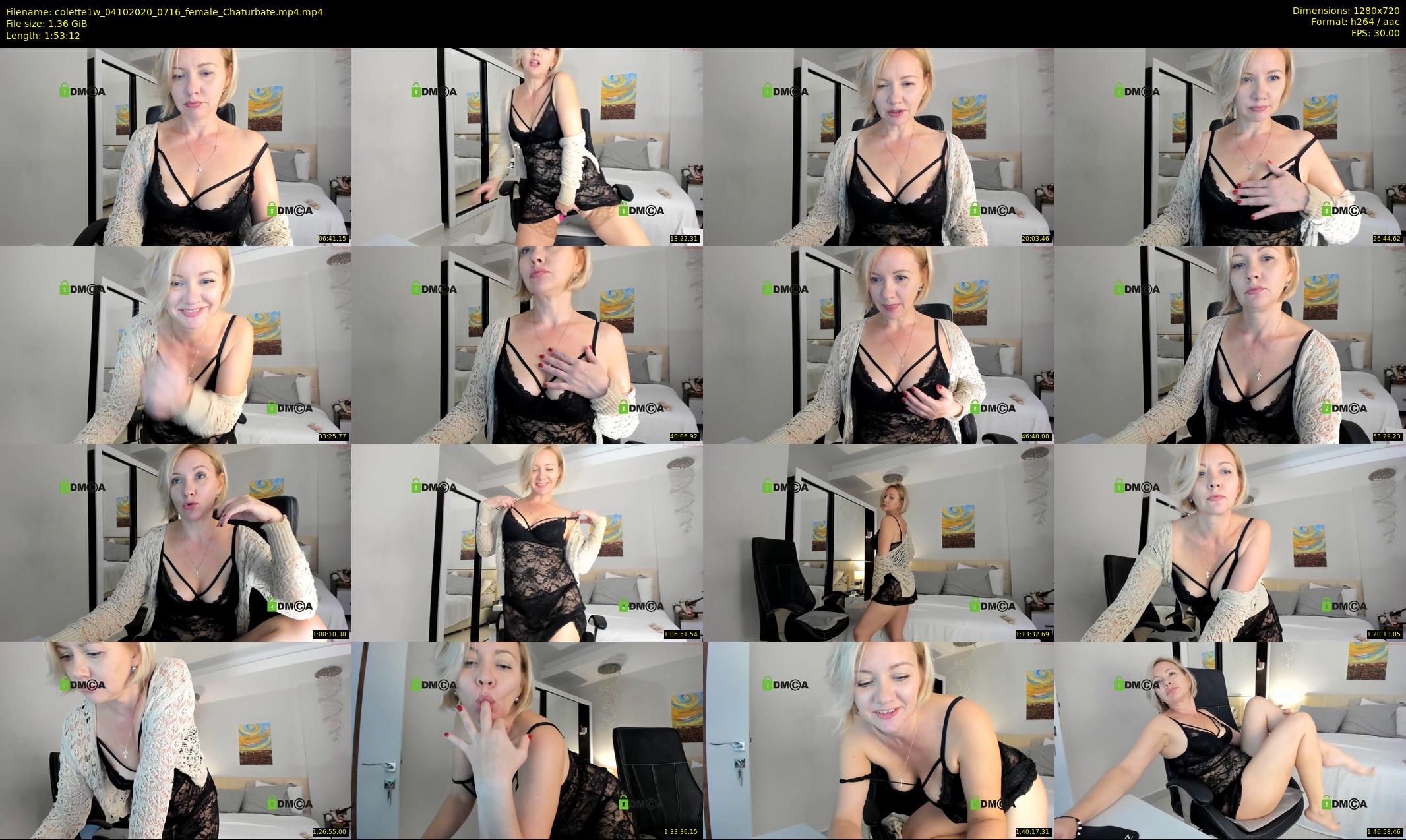 colette1w — 114 minute Chaturbate female cam show recording, 720p, Oct 4, 2020