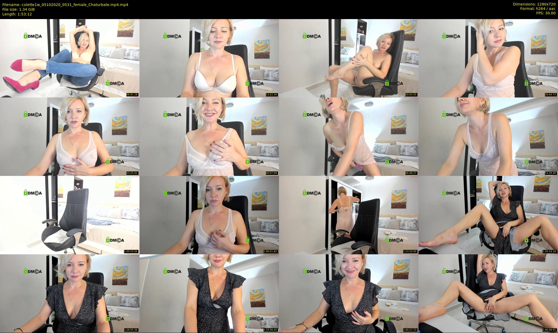 colette1w — 114 minute Chaturbate female cam show recording, 720p, Oct 5, 2020