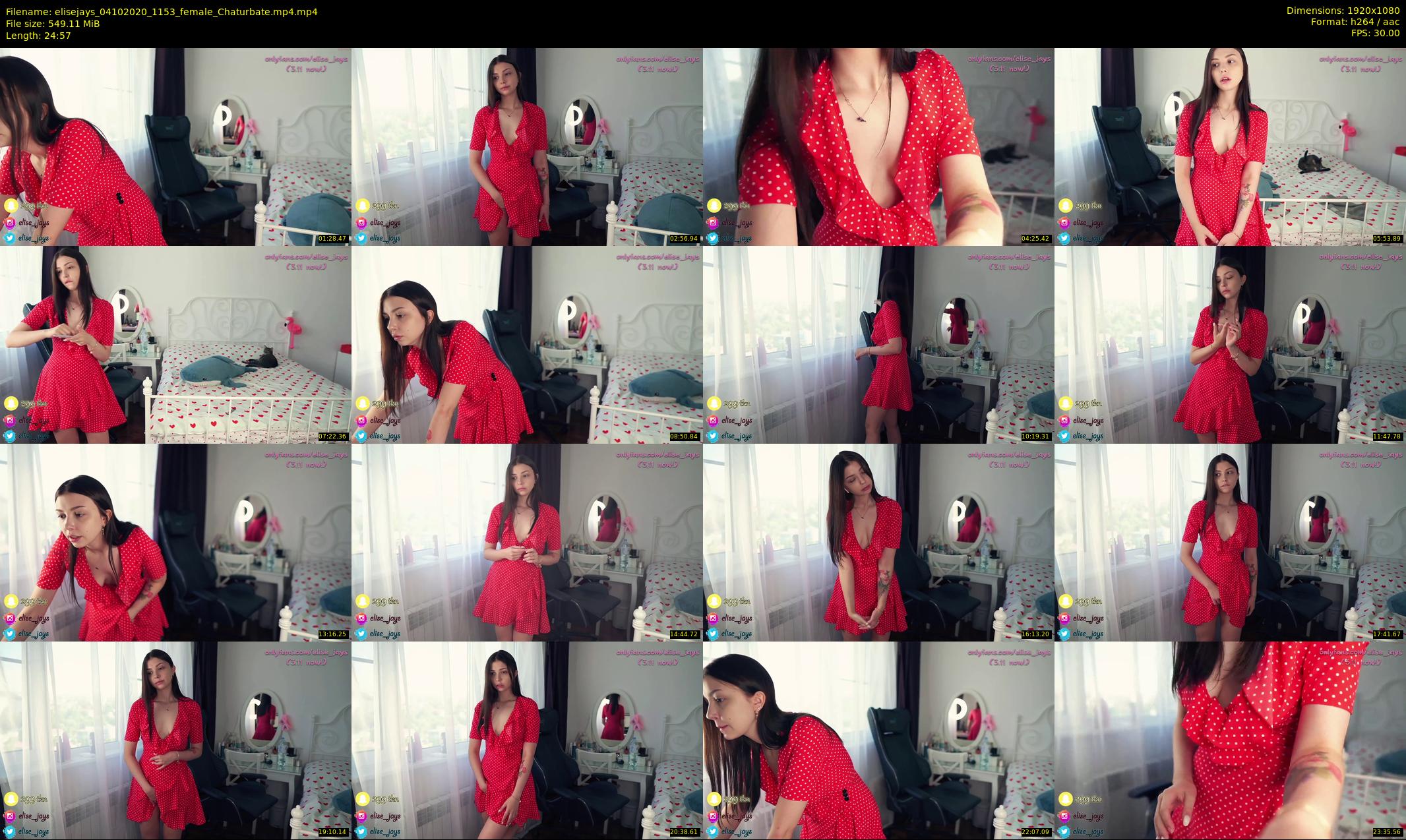 elisejays — 25 minute Chaturbate female cam show recording, 1080p, Oct 4, 2020