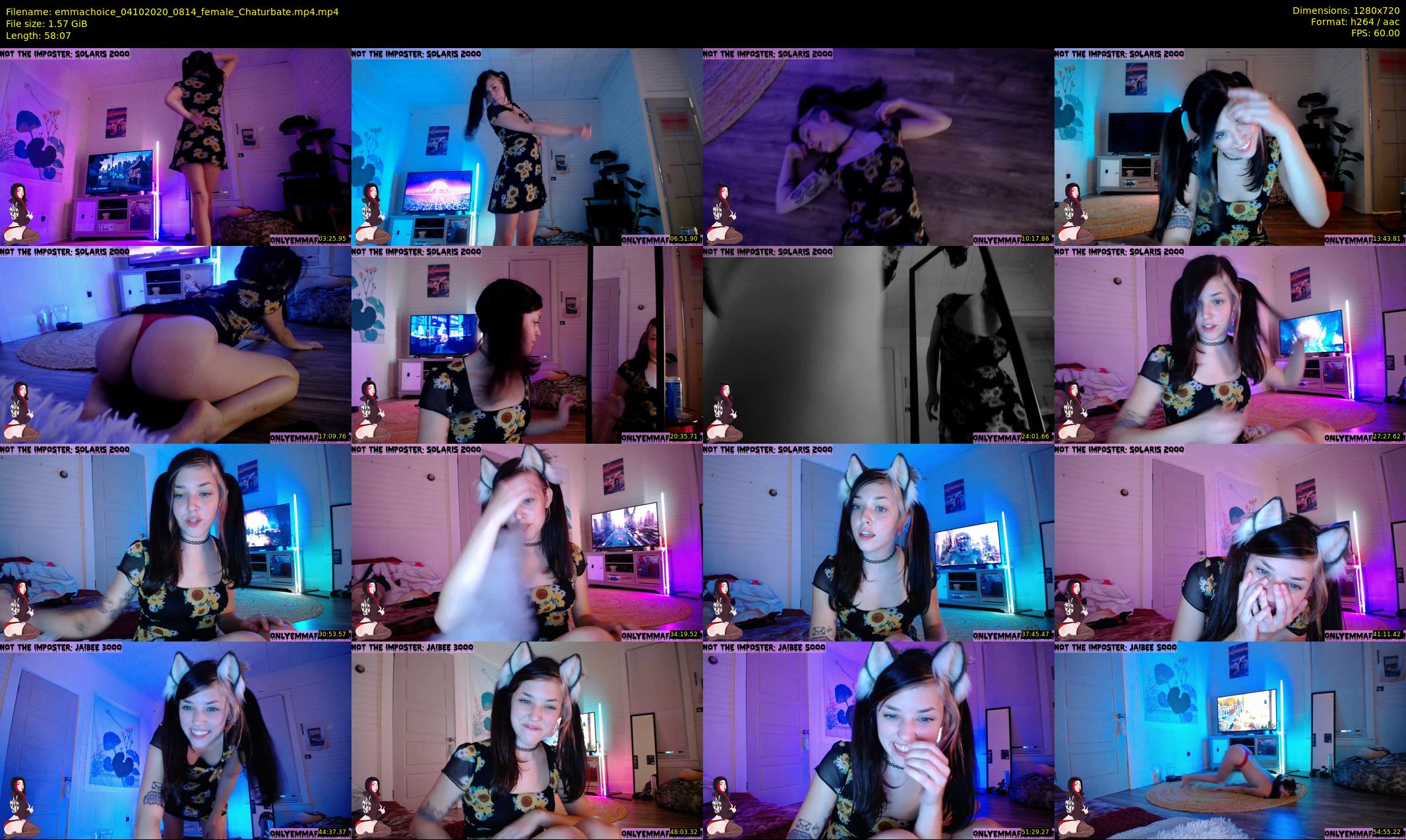 emmachoice — 59 minute Chaturbate female cam show recording, 720p, Oct 4, 2020