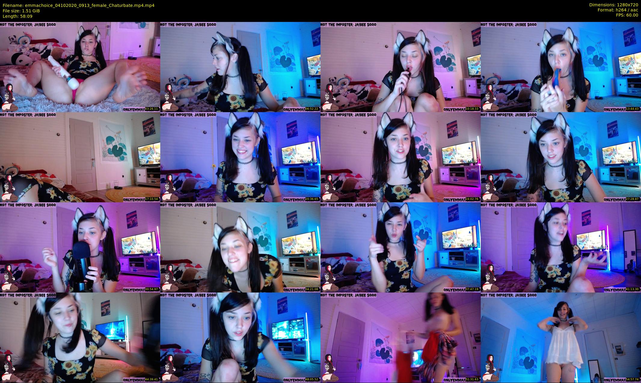 emmachoice — 59 minute Chaturbate female cam show recording, 720p, Oct 4, 2020