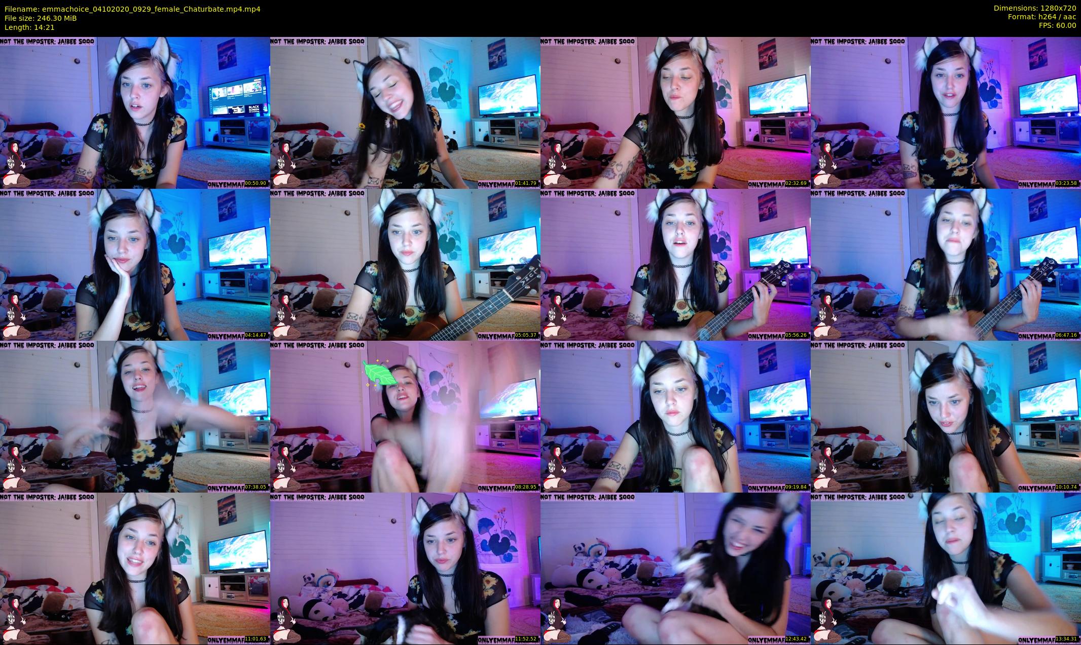 emmachoice — 15 minute Chaturbate female cam show recording, 720p, Oct 4, 2020