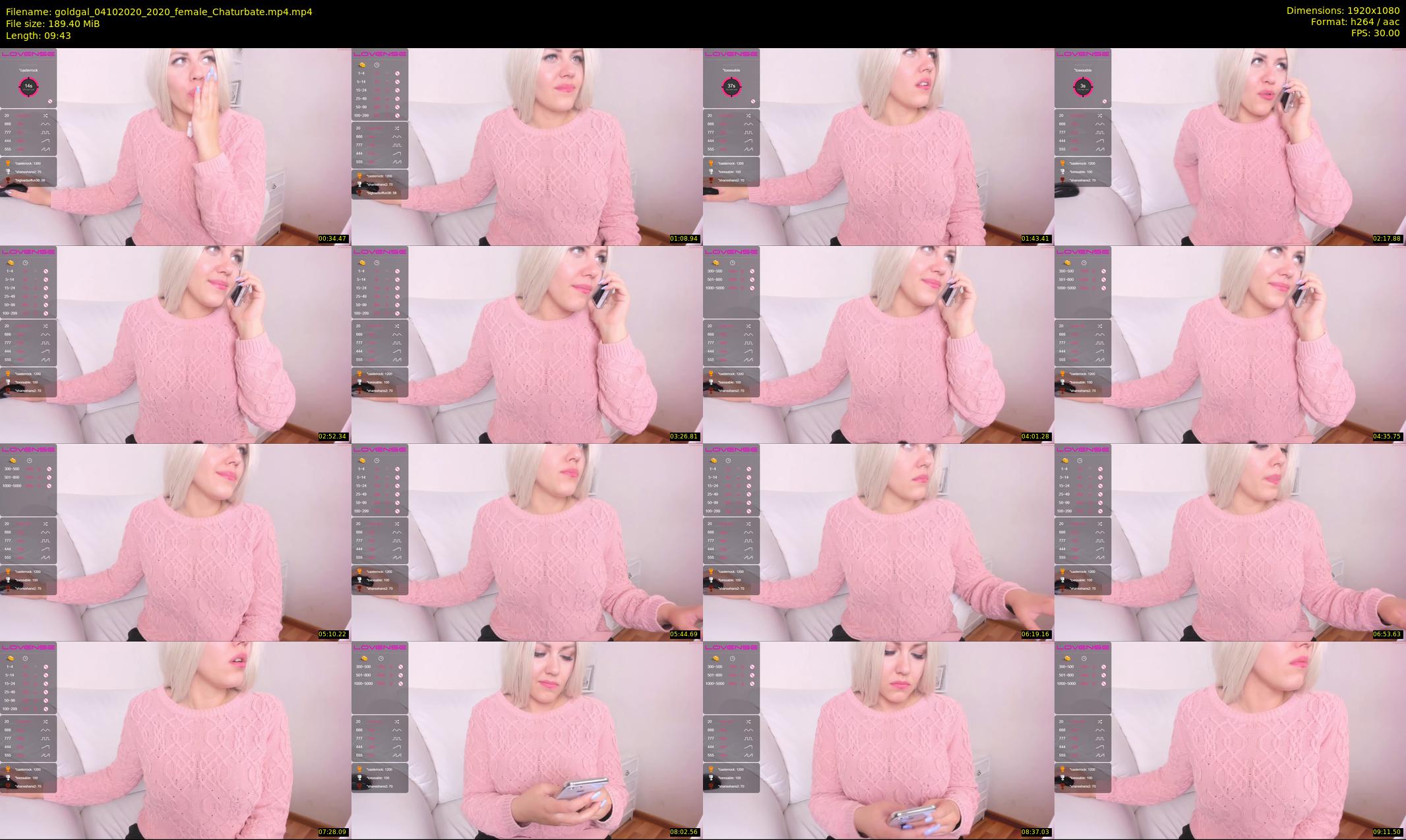 goldgal — 10 minute Chaturbate female cam show recording, 1080p, Oct 4, 2020