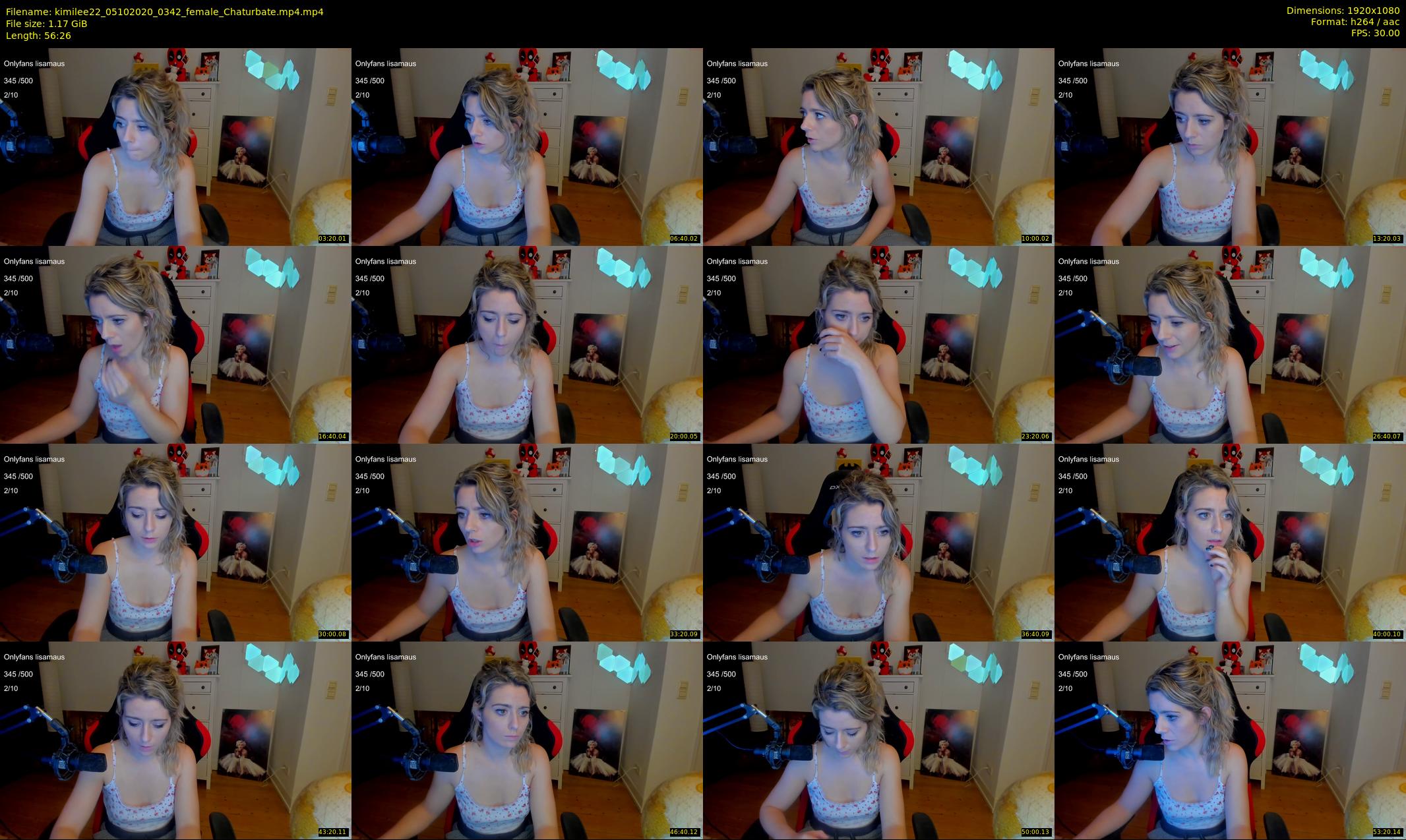 kimilee22 — 57 minute Chaturbate female cam show recording, 1080p, Oct 5, 2020