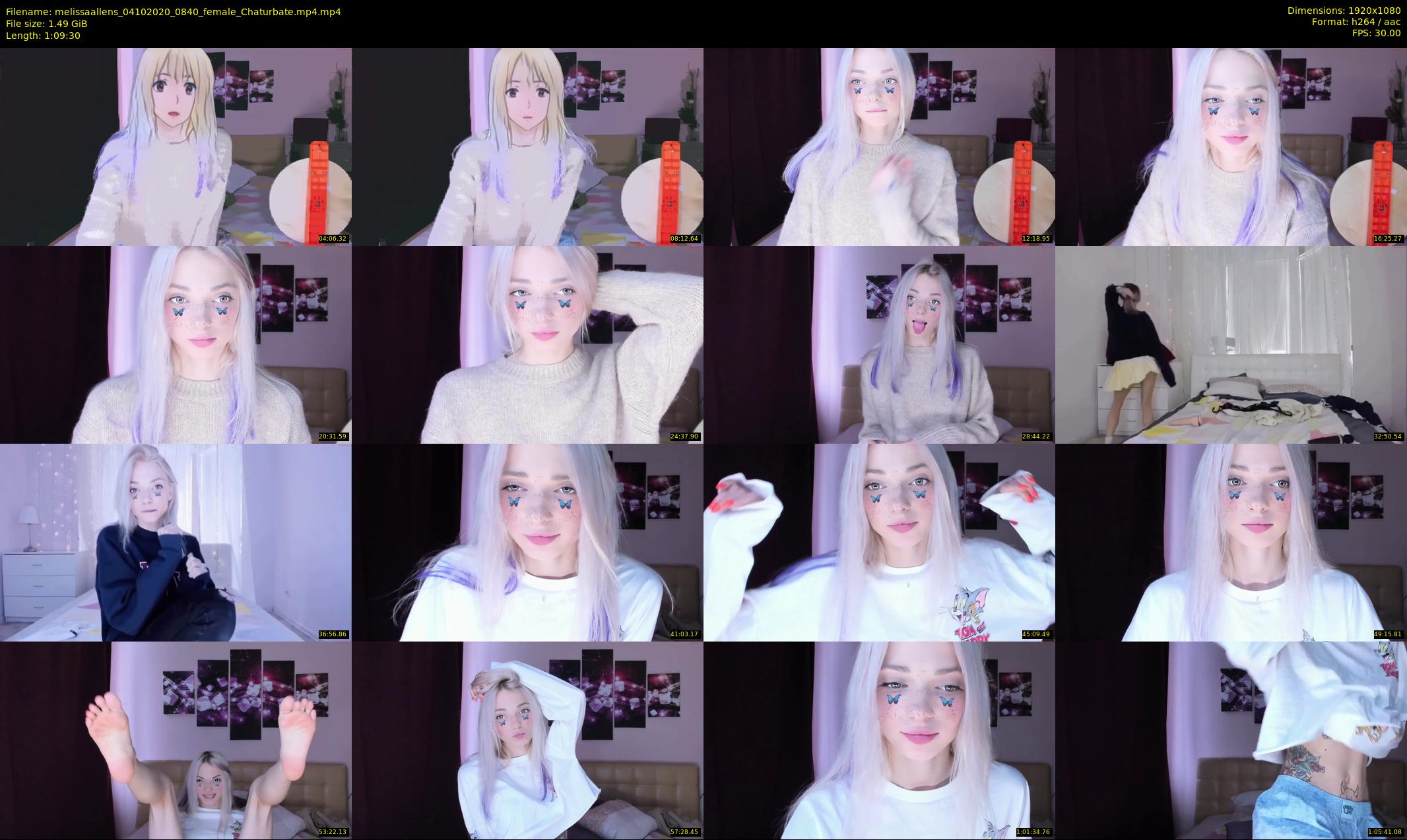 melissaallens — 70 minute Chaturbate female cam show recording, 1080p, Oct 4, 2020