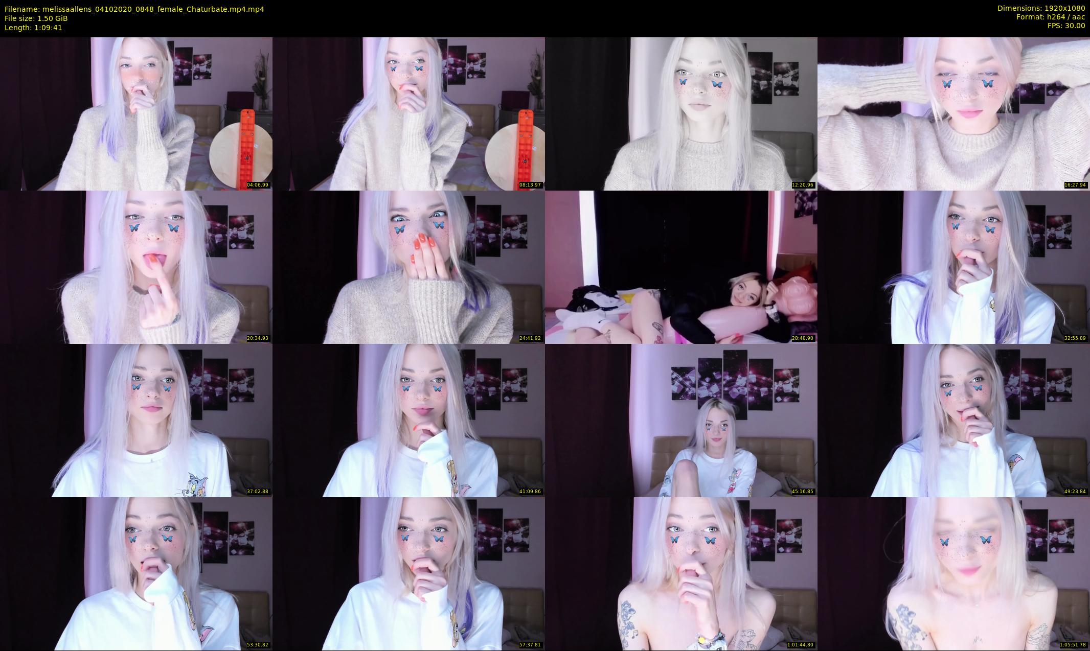 melissaallens — 70 minute Chaturbate female cam show recording, 1080p, Oct 4, 2020