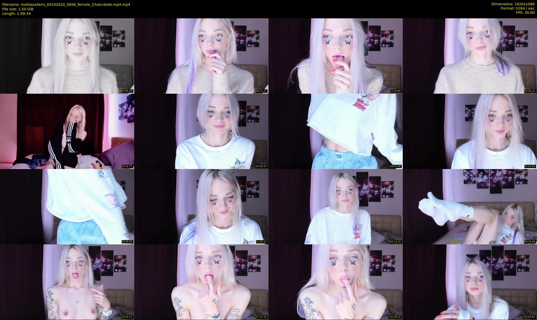 melissaallens — 70 minute Chaturbate female cam show recording, 1080p, Oct 4, 2020